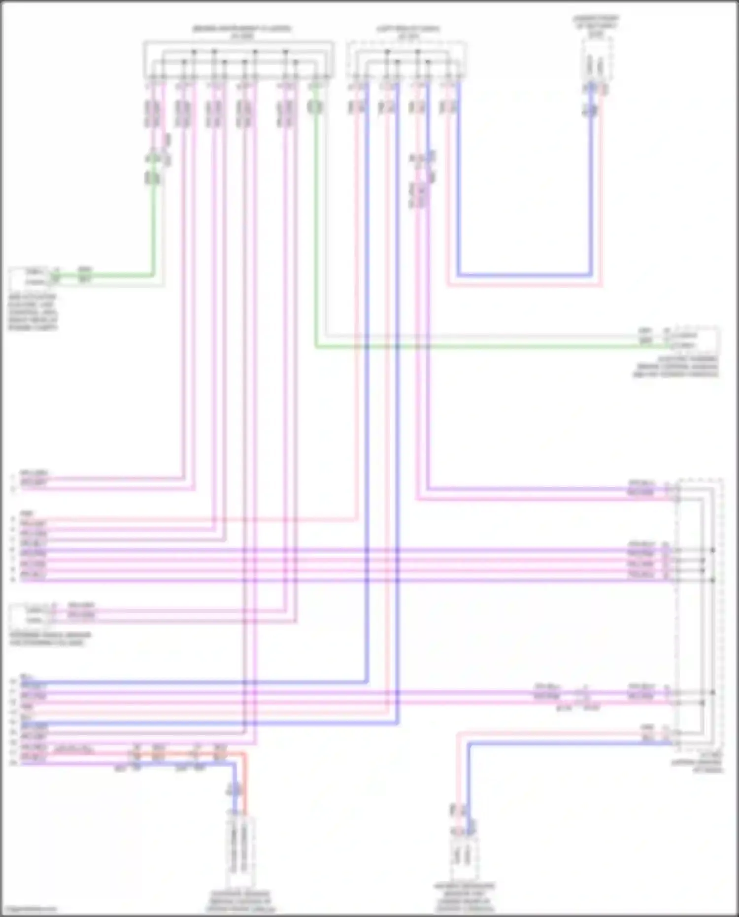 Wiring diagram distance sensor for Nissan Rogue Sport I facelift (2019-2024) (1 of 7)