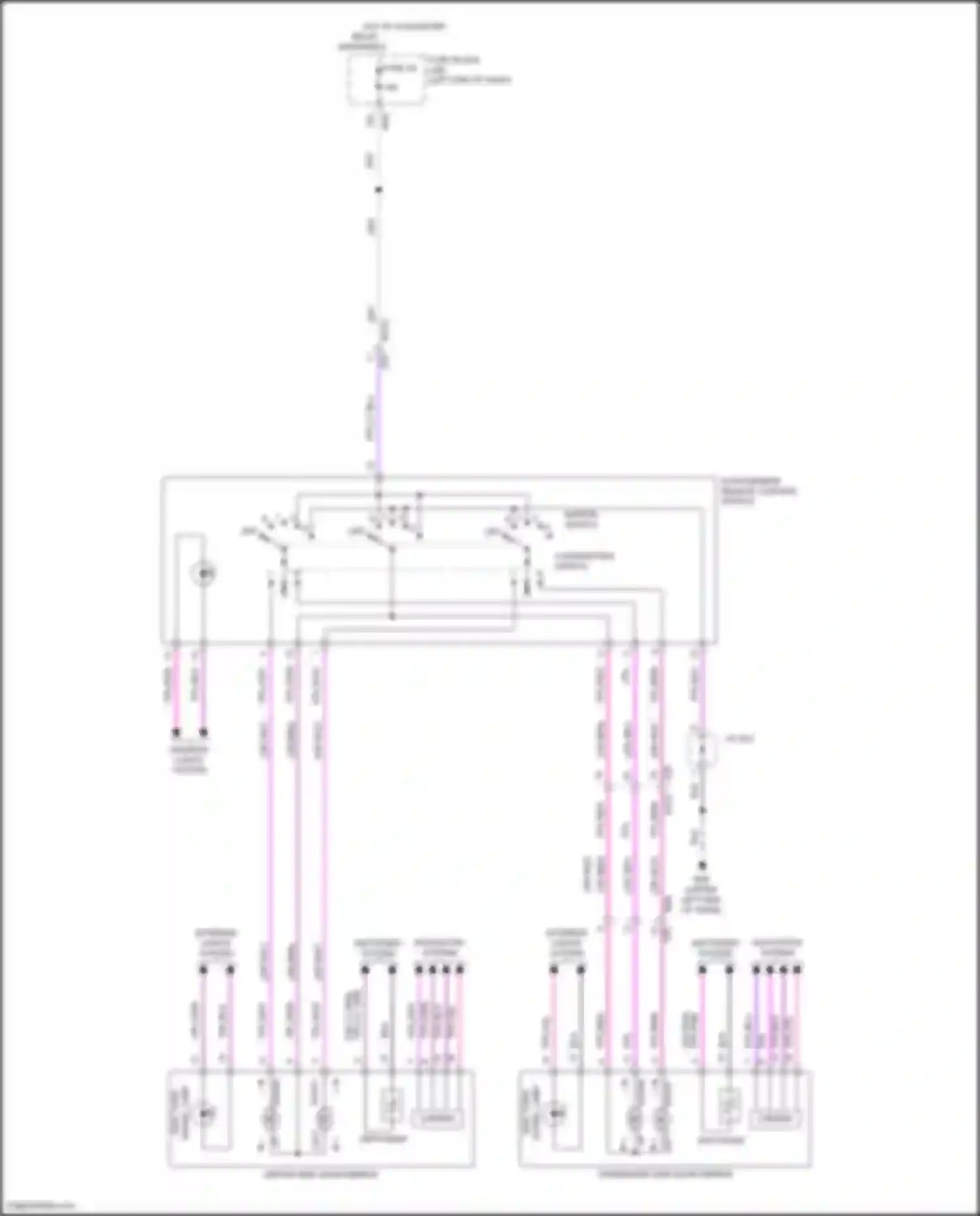 Wiring diagram door mirror remote control switch for Nissan Rogue Sport I facelift (2019-2024) (5 of 5)