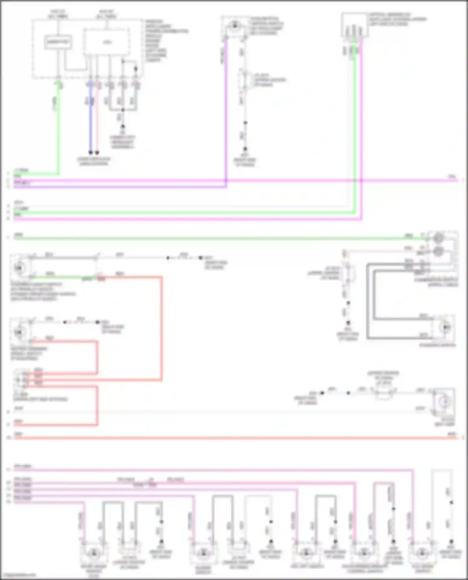 Wiring diagram door mirror remote control switch for Nissan Rogue Sport I facelift (2019-2024) (2 of 5)