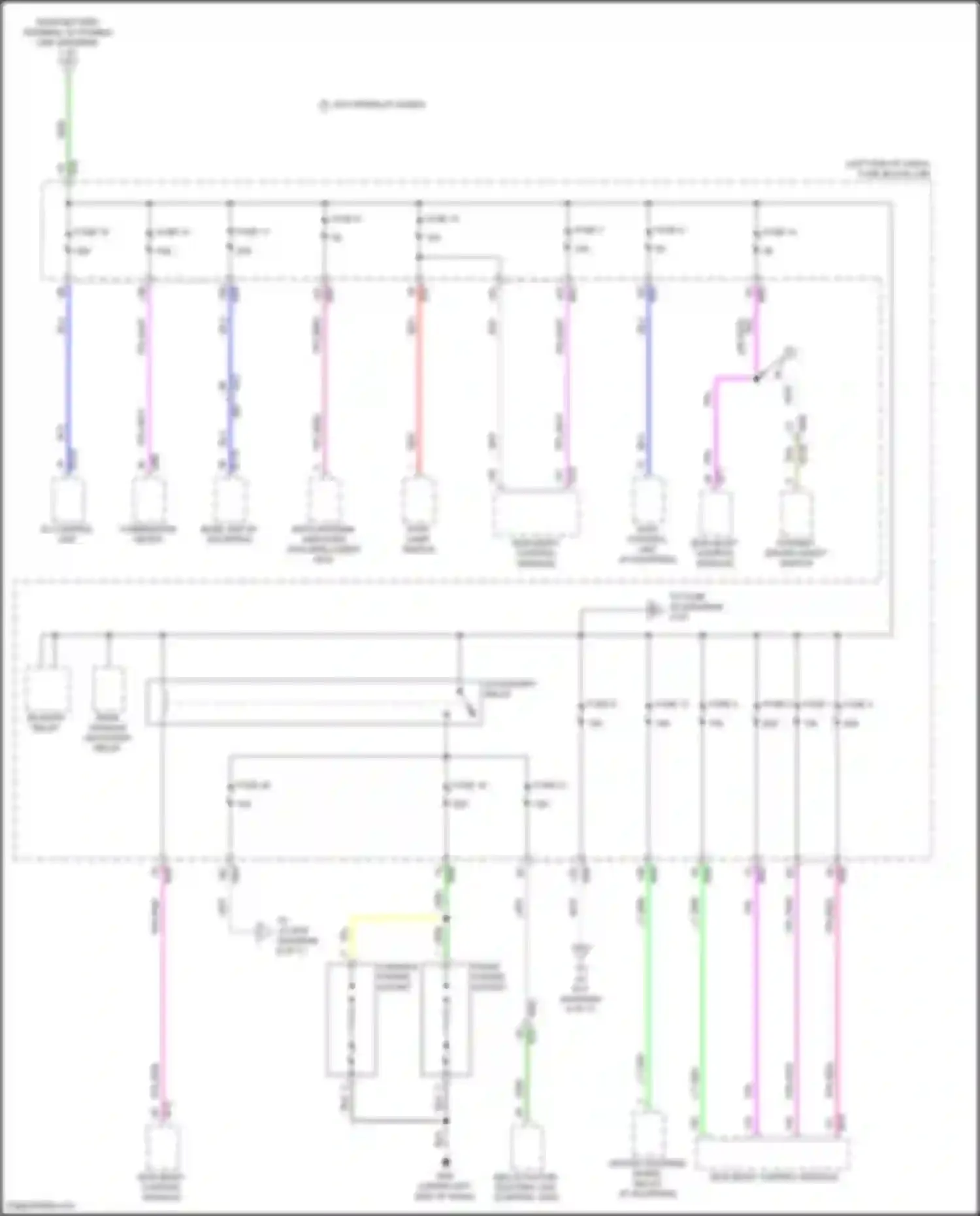 Wiring diagram front power socket for Nissan Rogue Sport I facelift (2019-2024) (2 of 2)