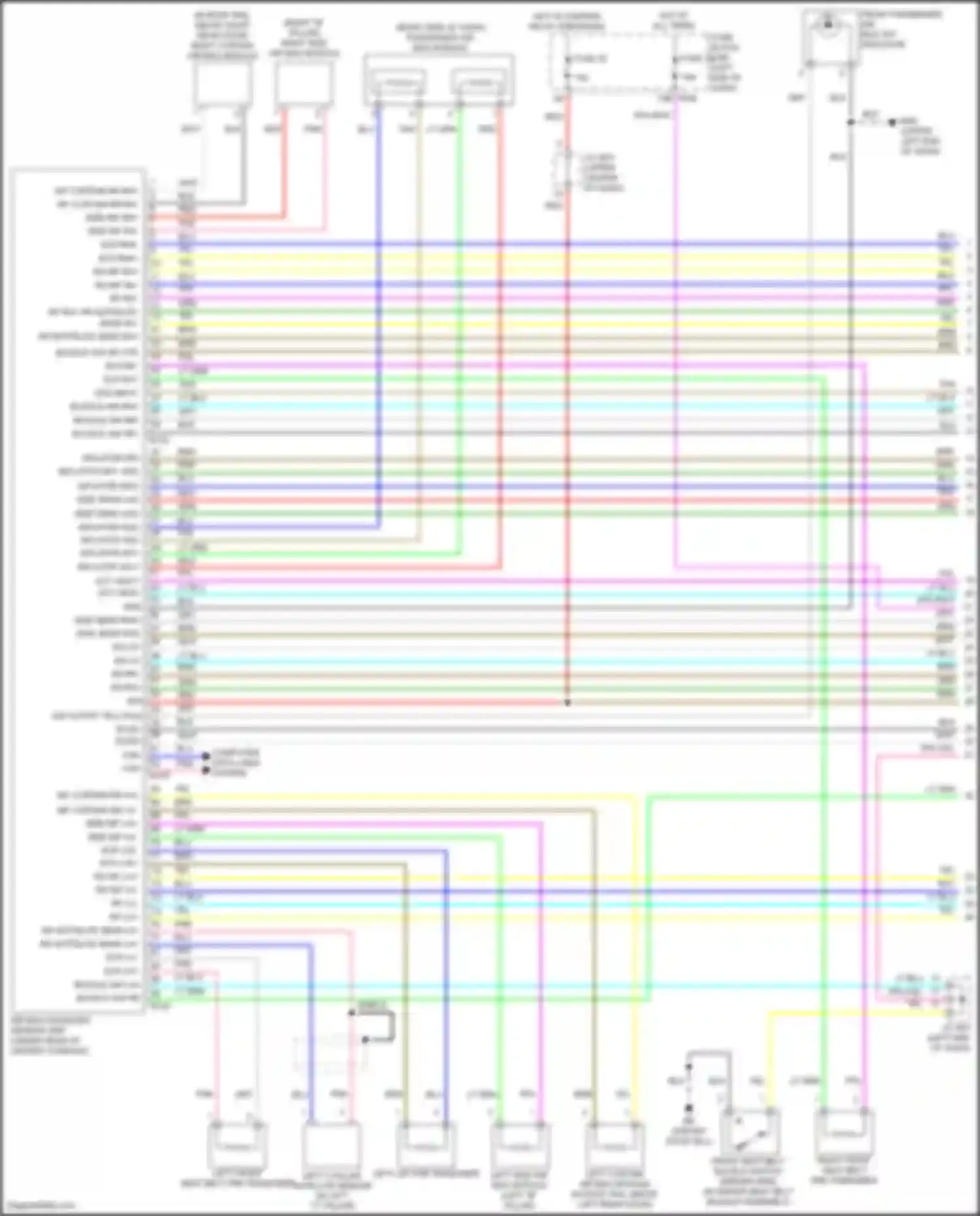 Wiring diagram left c-pillar satellite sensor for Nissan Rogue Sport I facelift (2019-2024) (1 of 1)