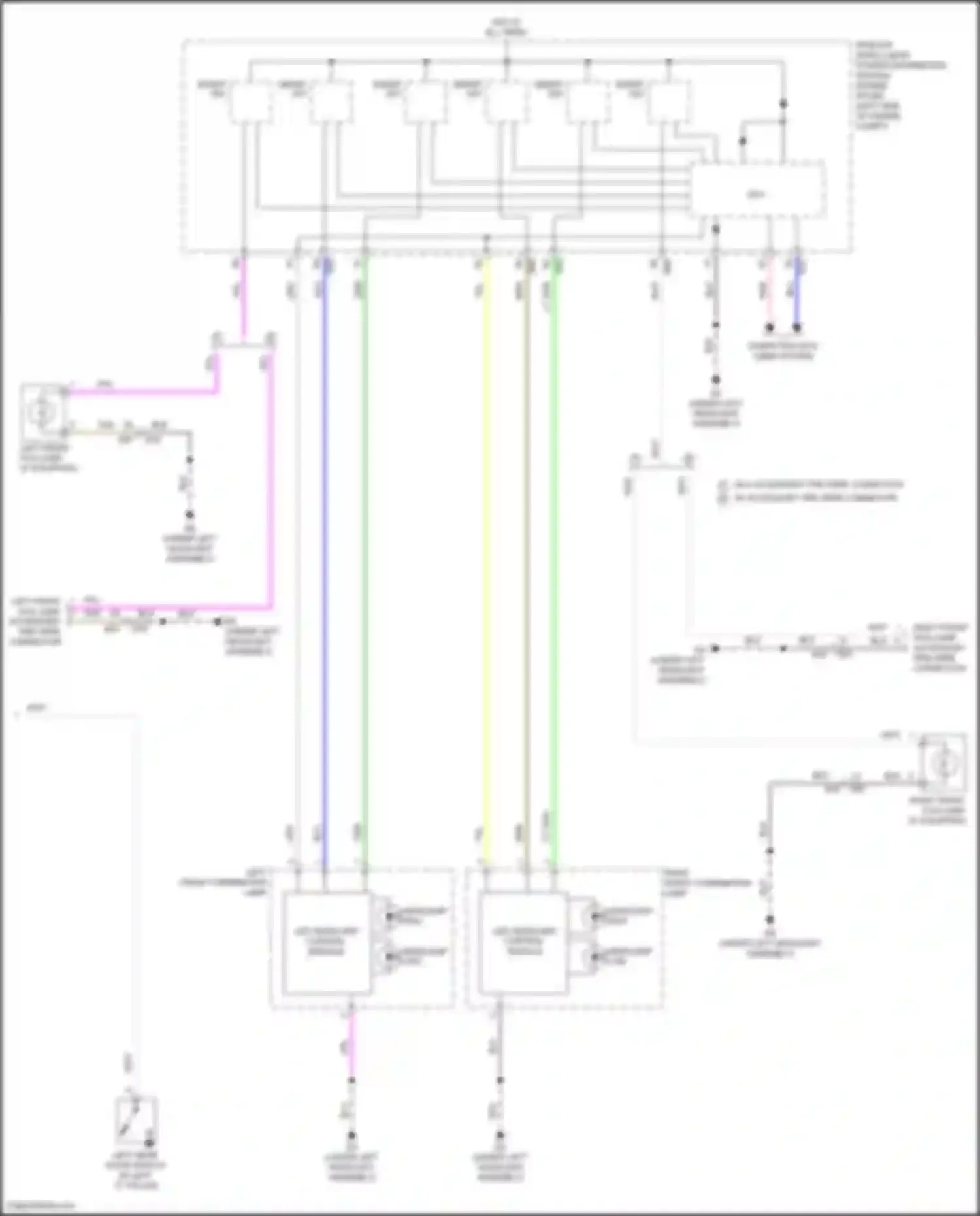 Wiring diagram left front combination lamp for Nissan Rogue Sport I facelift (2019-2024) (4 of 4)