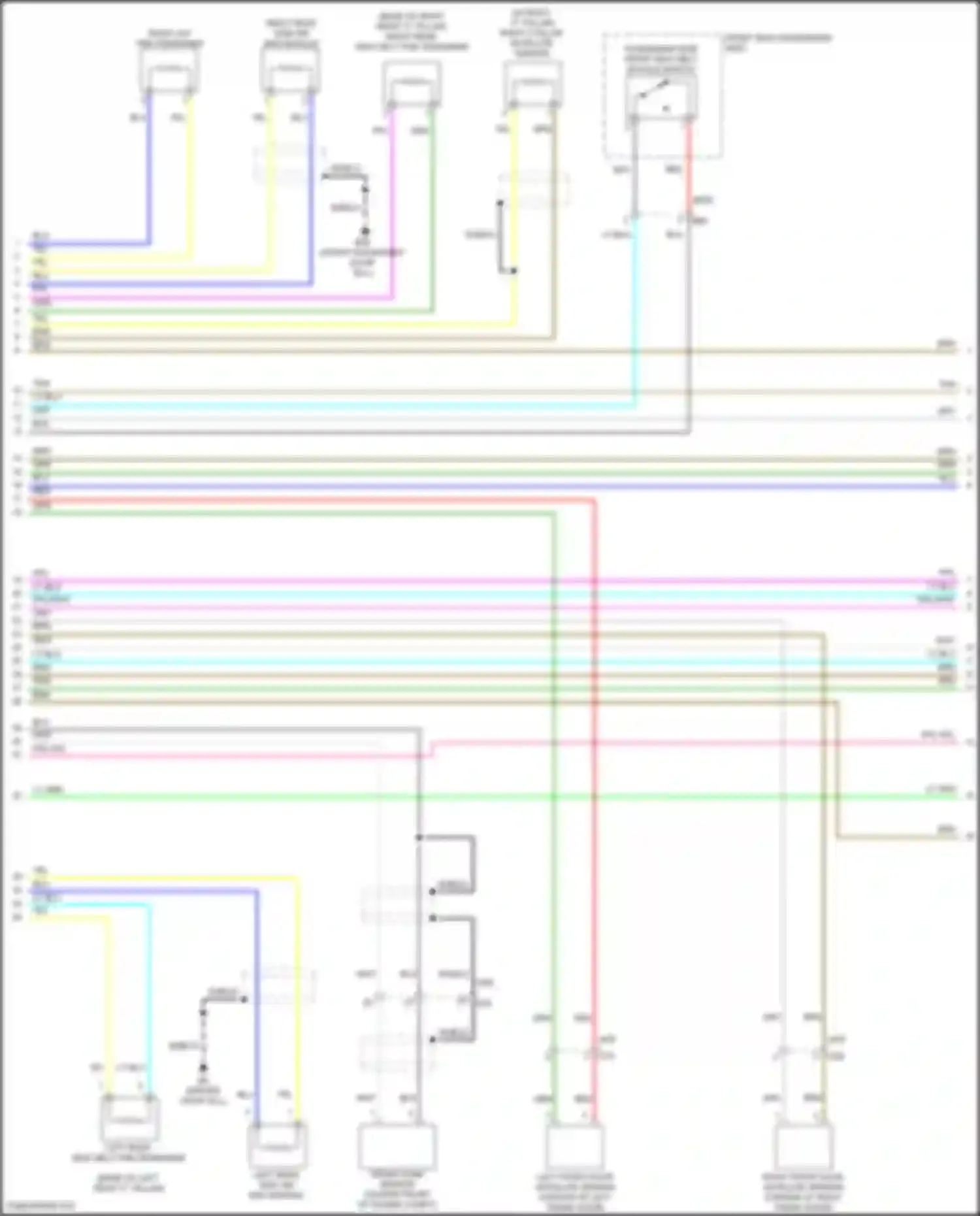 Wiring diagram left front door satellite sensor for Nissan Rogue Sport I facelift (2019-2024) (1 of 1)