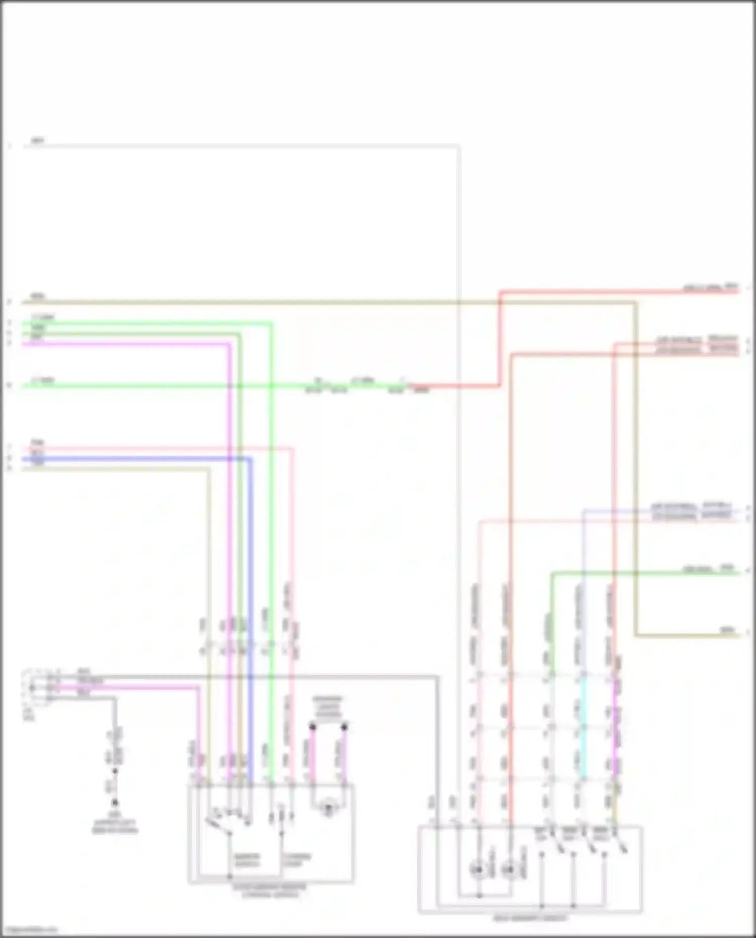 Wiring diagram mirror switch for Nissan Rogue Sport I facelift (2019-2024) (1 of 2)