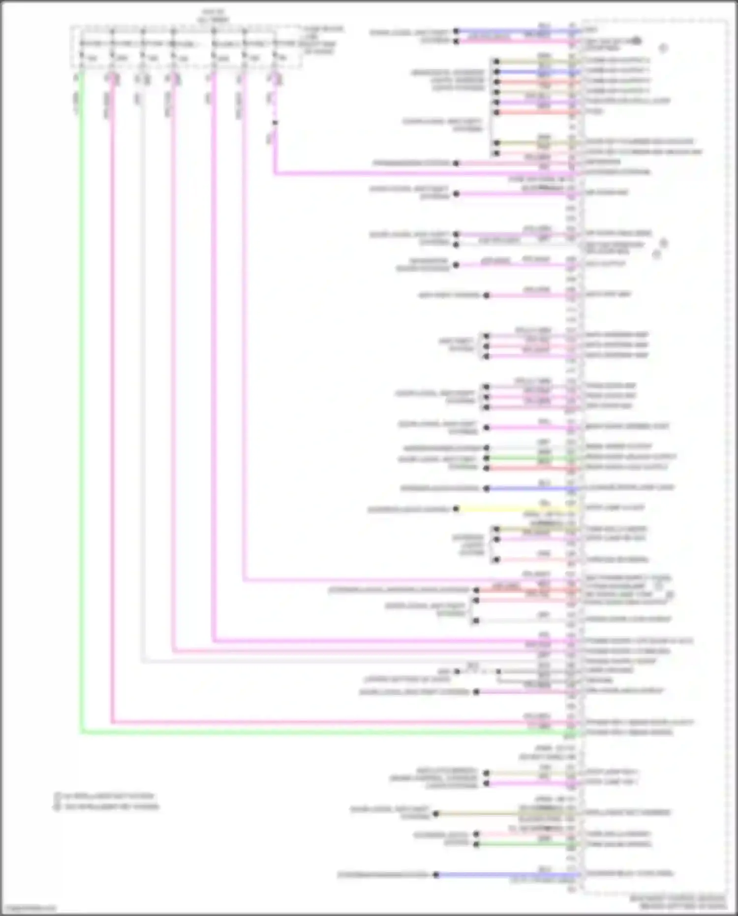 Wiring diagram rear door lock output for Nissan Rogue Sport I facelift (2019-2024) (1 of 5)