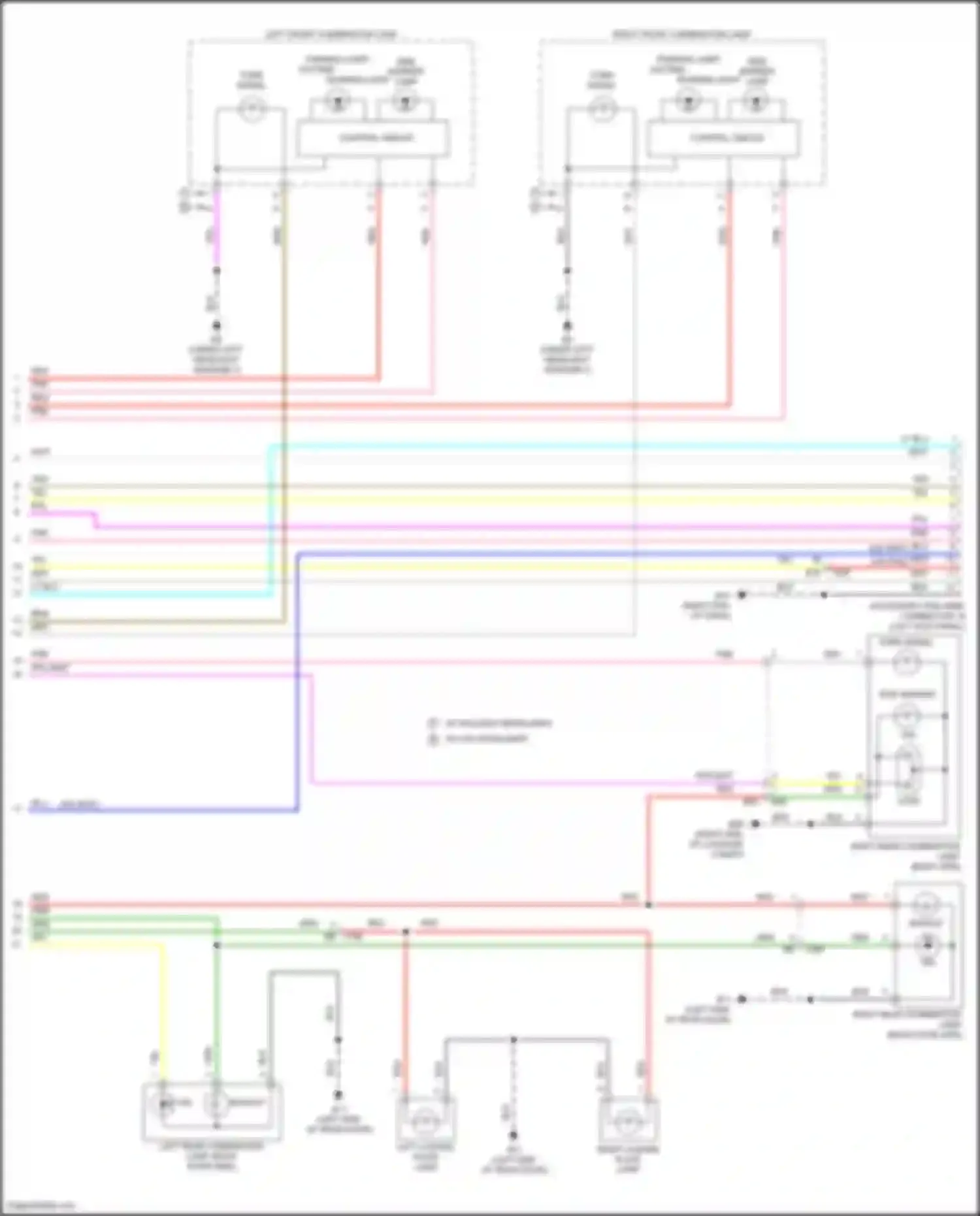 Wiring diagram right front combination lamp for Nissan Rogue Sport I facelift (2019-2024) (1 of 4)