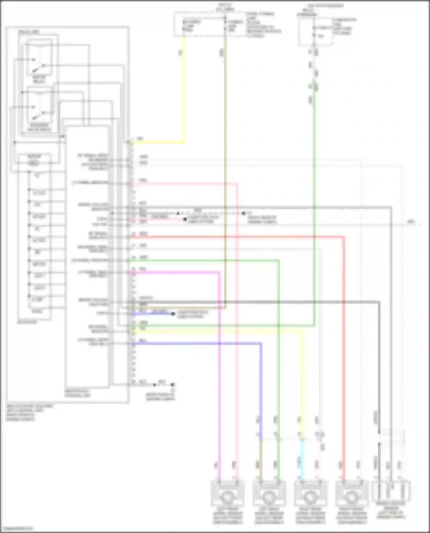 Wiring diagram right front wheel sensor for Nissan Rogue Sport I facelift (2019-2024) (1 of 1)