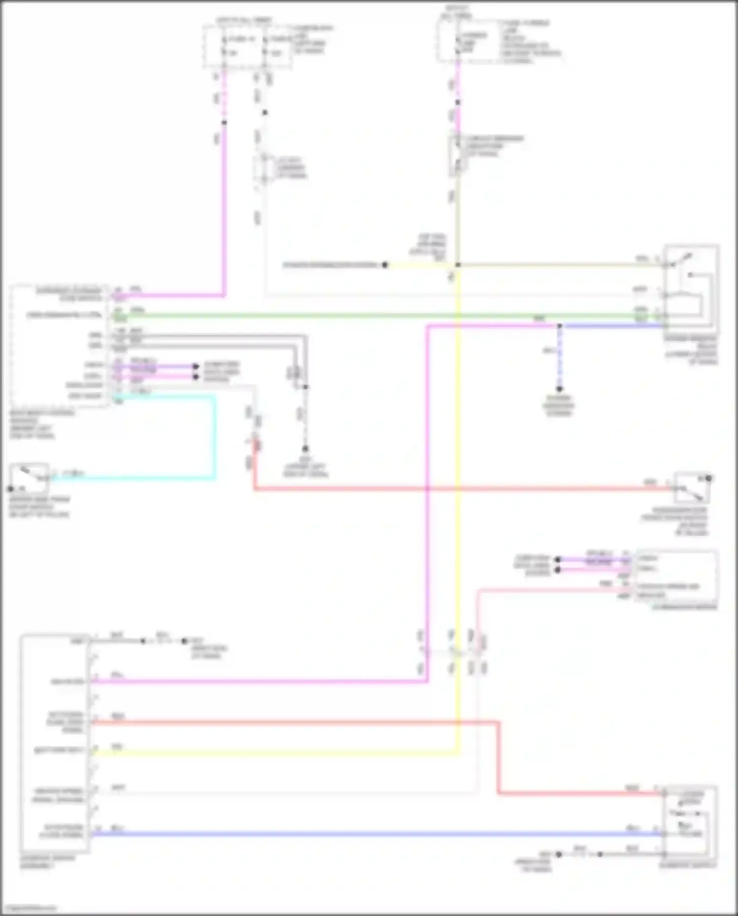 Wiring diagram tilt down/ slide open signal for Nissan Rogue Sport I facelift (2019-2024) (1 of 1)