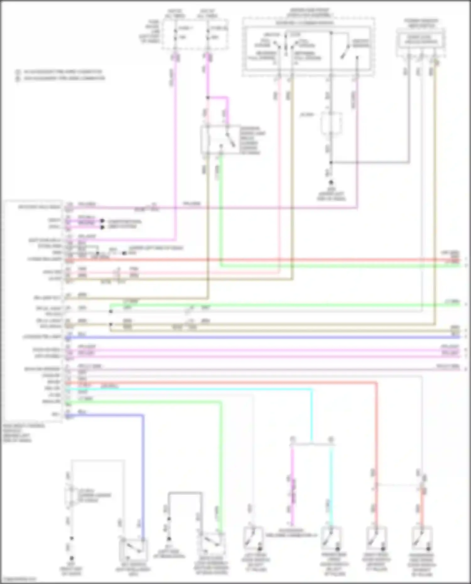Wiring diagram unlock sensor for Nissan Rogue Sport I facelift (2019-2024) (1 of 5)