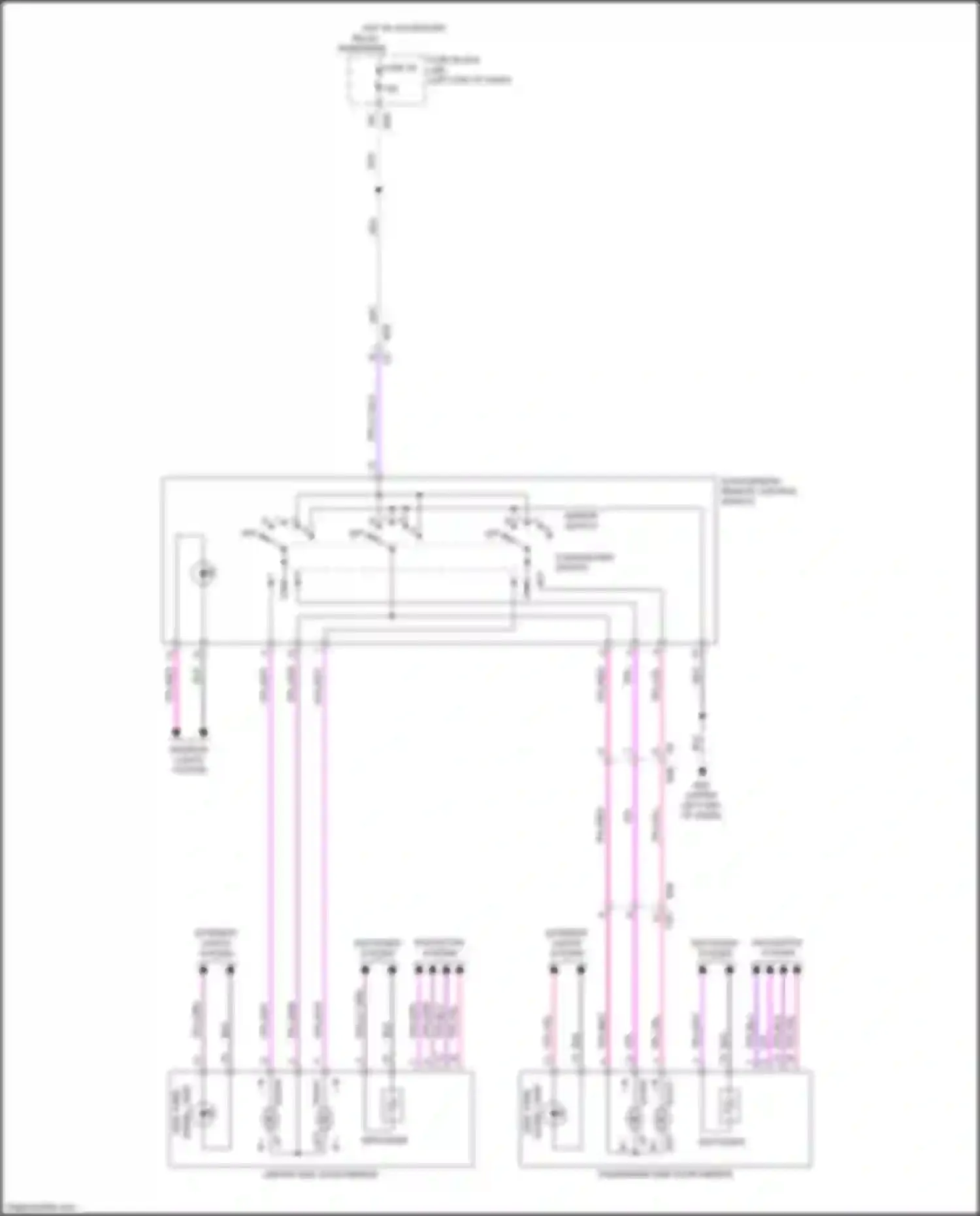 Wiring diagram door mirror remote control switch for Nissan Rogue Sport I (2017-2019) (2 of 2)