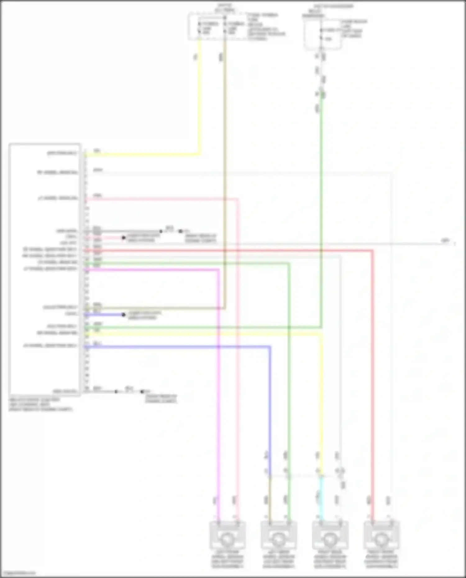 Wiring diagram left front wheel sensor for Nissan Rogue Sport I (2017-2019) (1 of 1)