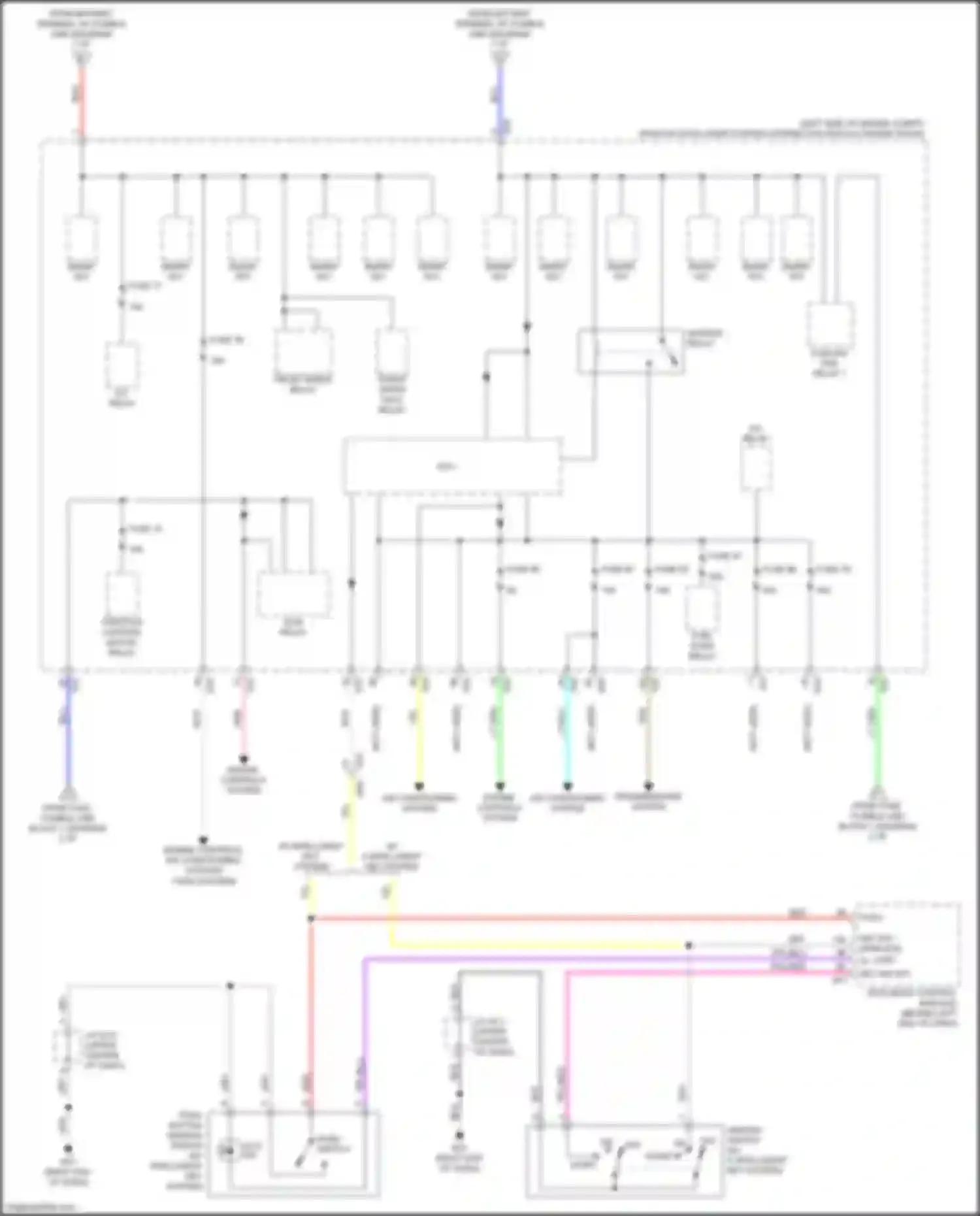 Wiring diagram push button ignition switch for Nissan Rogue Sport I (2017-2019) (5 of 7)