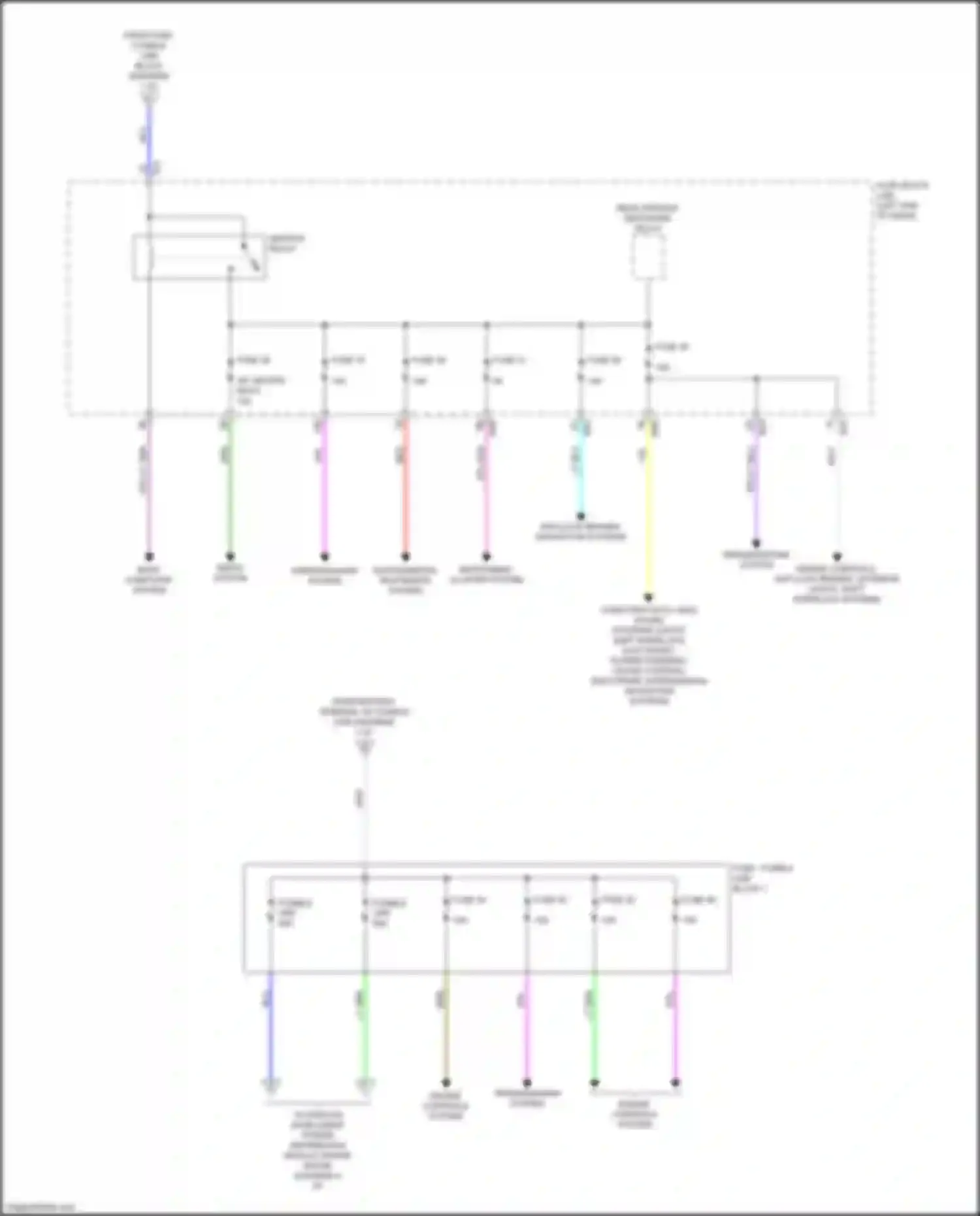 Wiring diagram rear window defogger relay for Nissan Rogue Sport I (2017-2019) (2 of 3)
