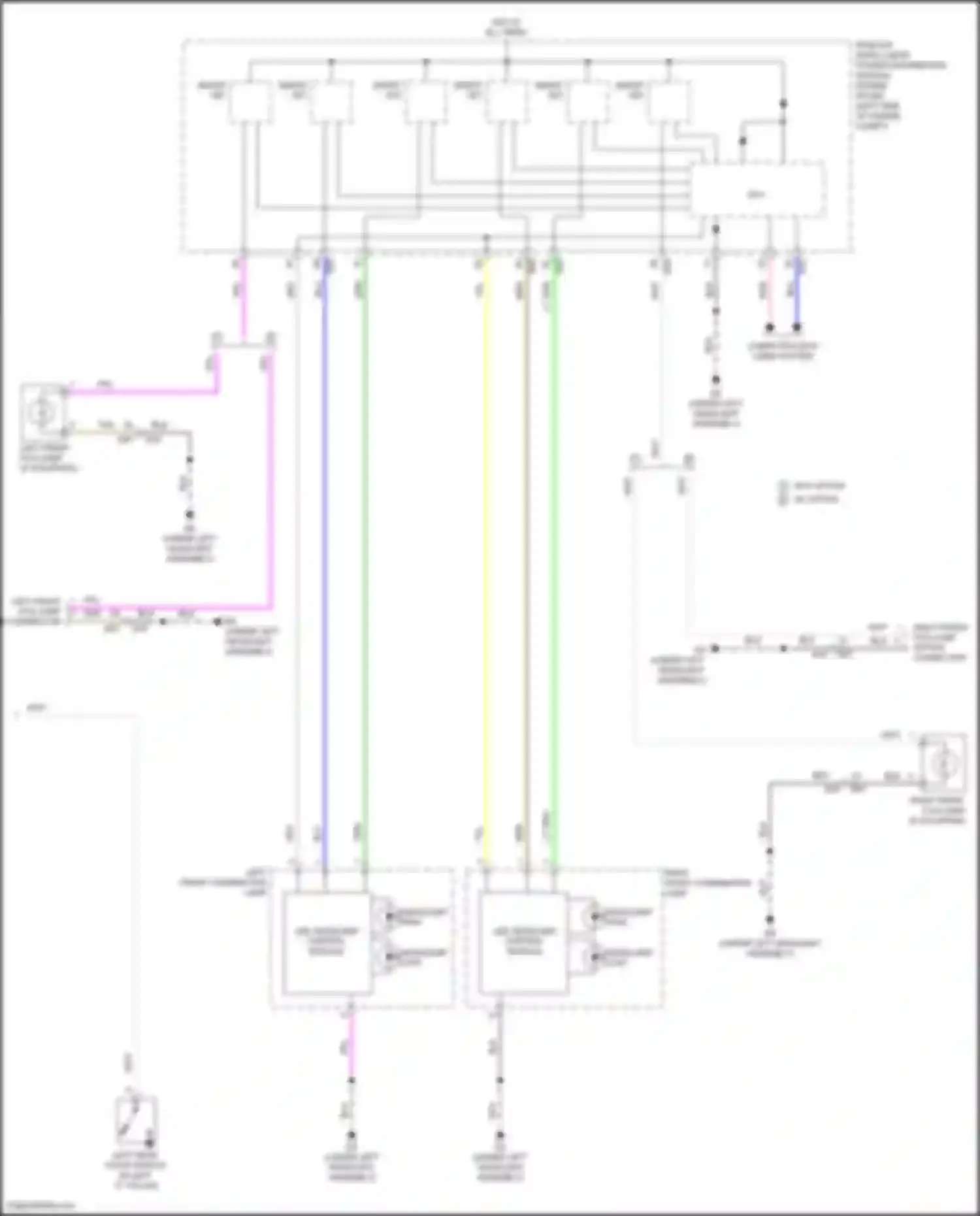 Wiring diagram right front combination lamp for Nissan Rogue Sport I (2017-2019) (3 of 3)