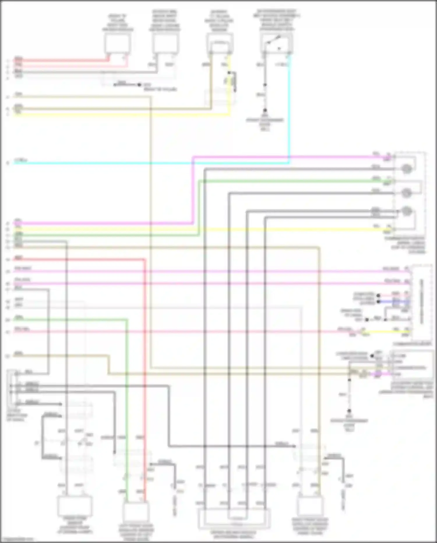 Wiring diagram right front door satellite sensor for Nissan Rogue Sport I (2017-2019) (1 of 1)