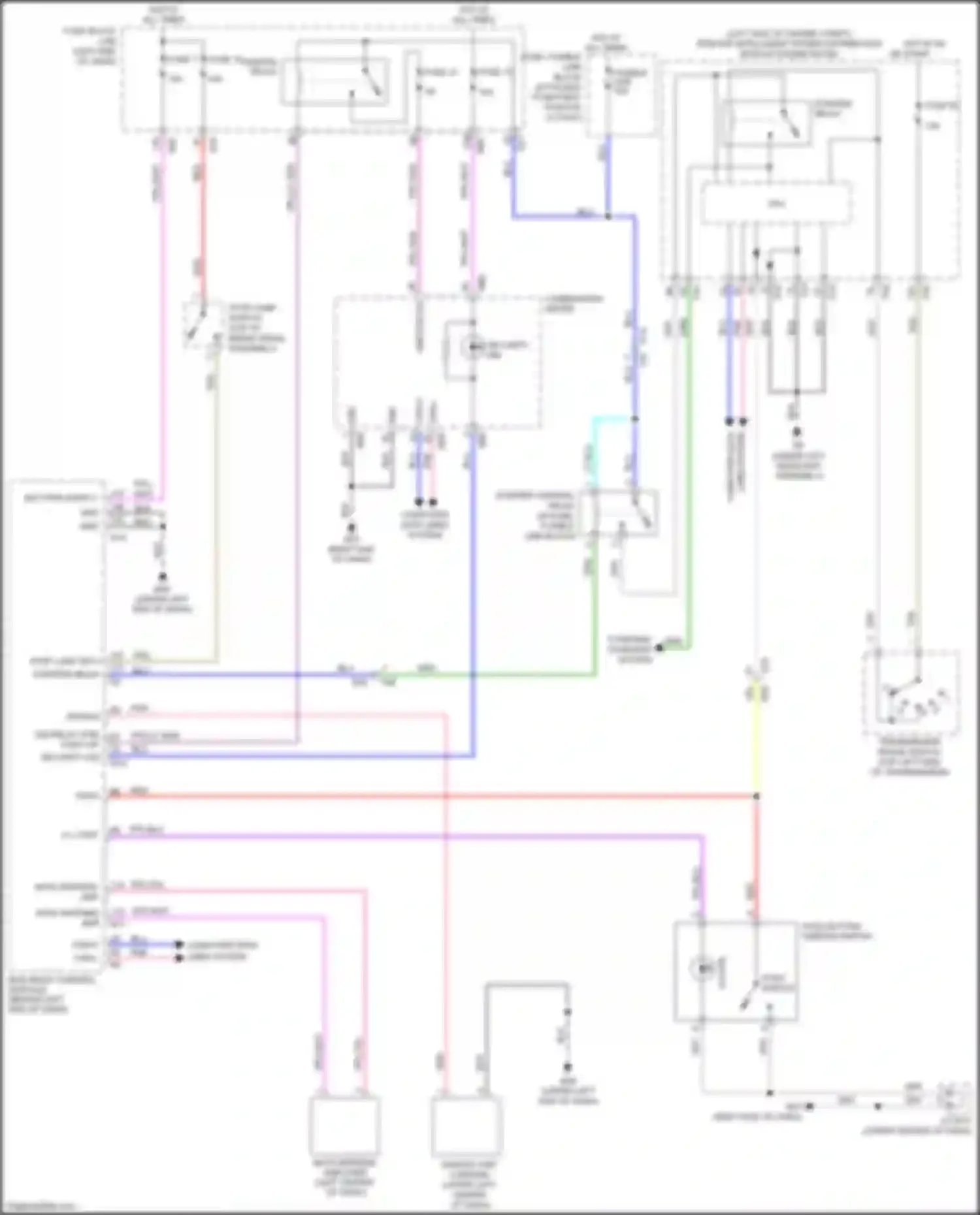 Wiring diagram security led for Nissan Rogue Sport I (2017-2019) (1 of 2)