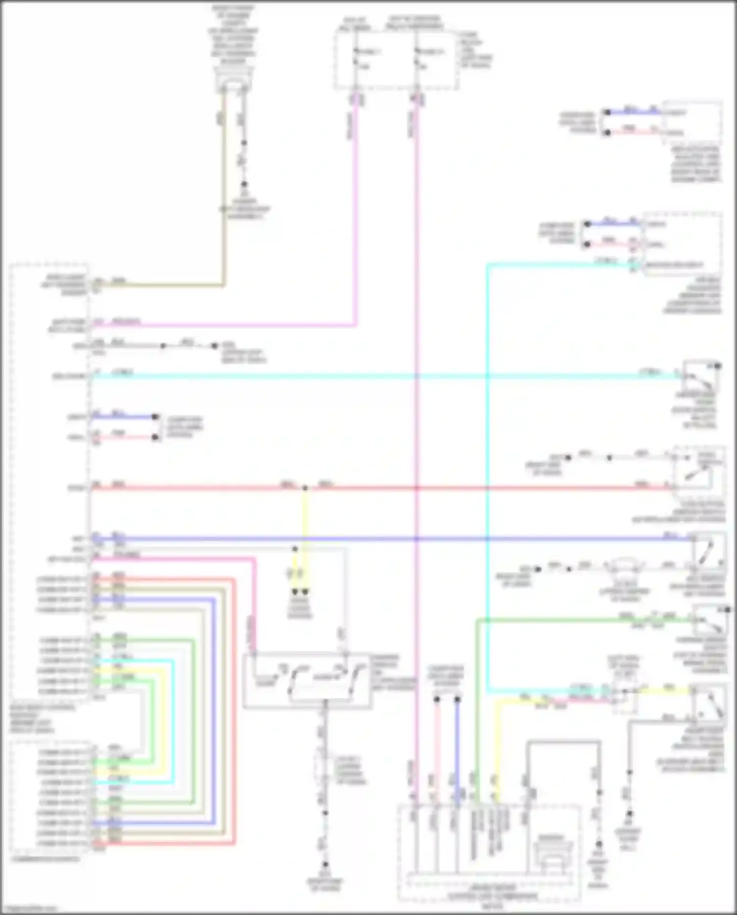 Wiring diagram unified meter control unit combination meter for Nissan Rogue Sport I (2017-2019) (1 of 1)