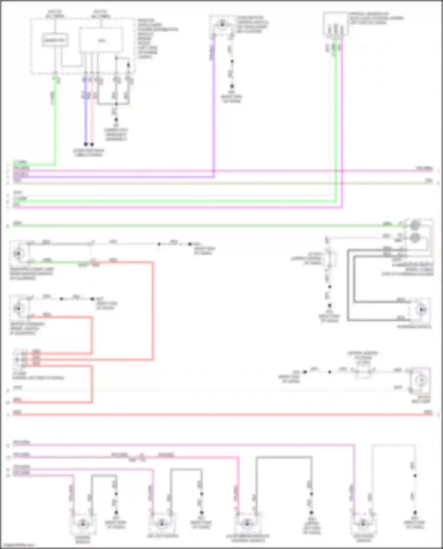 Wiring diagram w/ intelligent key system for Nissan Rogue Sport I (2017-2019) (2 of 3)