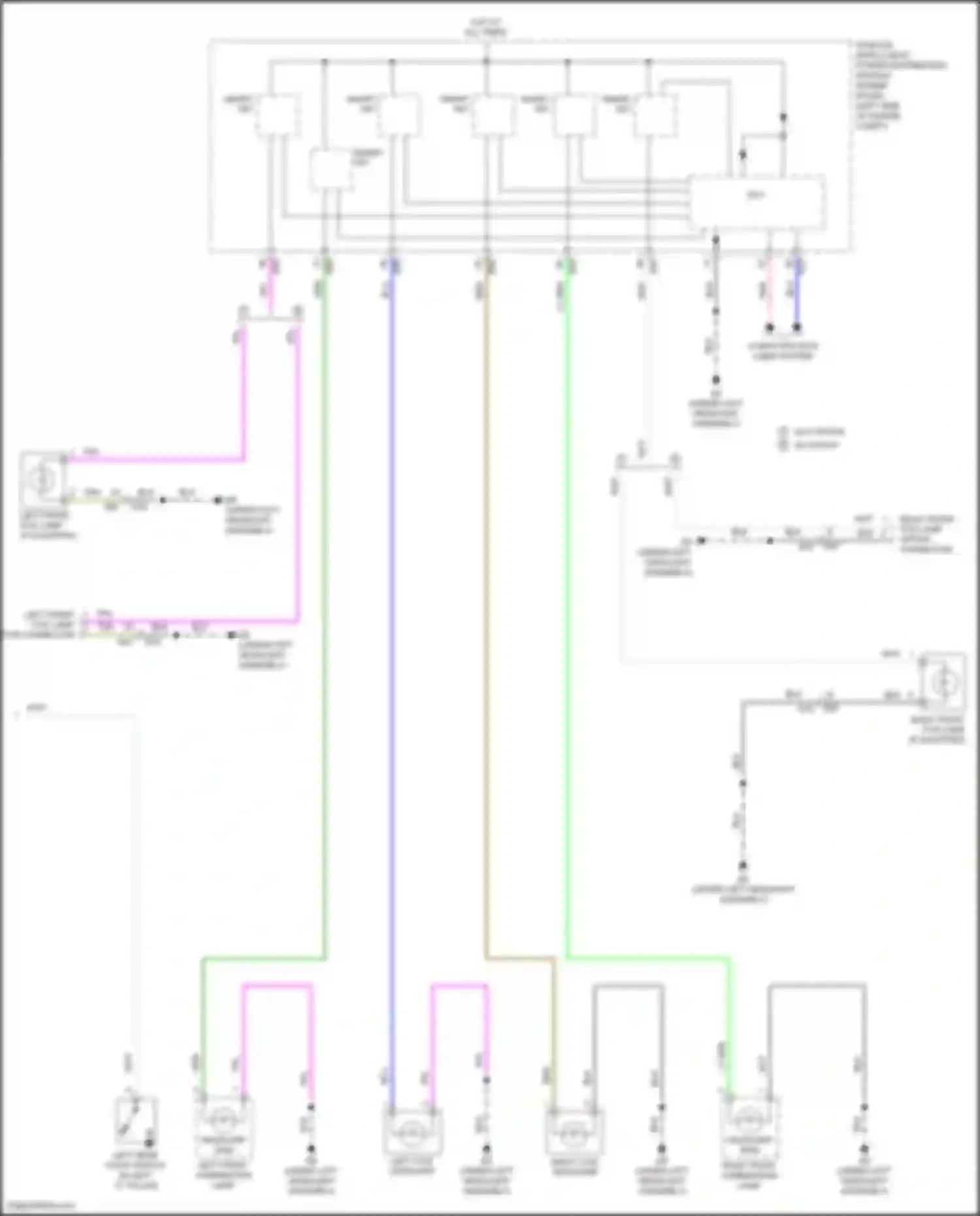 Wiring diagram w/o option w/ option for Nissan Rogue Sport I (2017-2019) (1 of 2)
