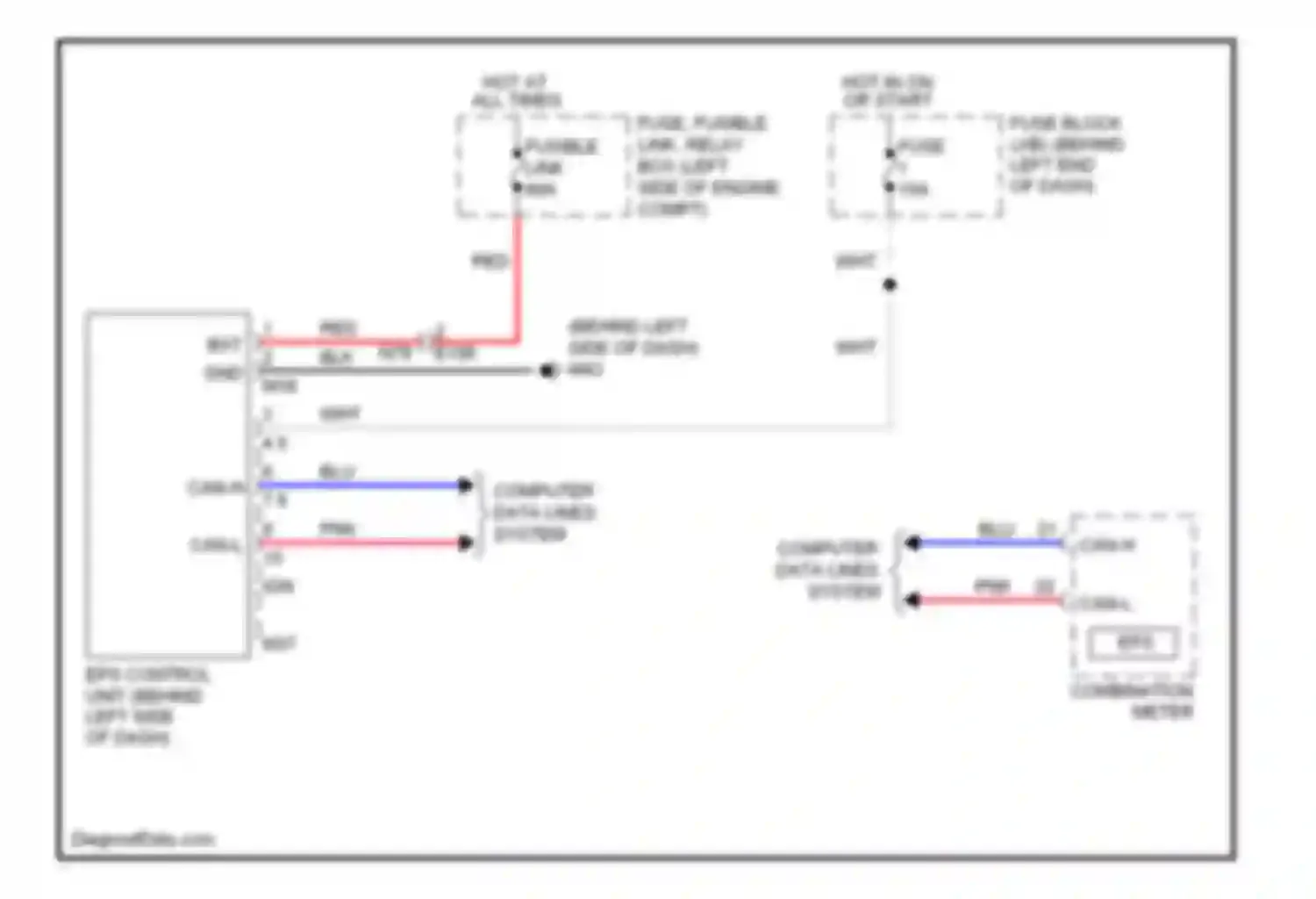 Rogue Nissan I facelift (2010-2013): Electronic power steering circuit