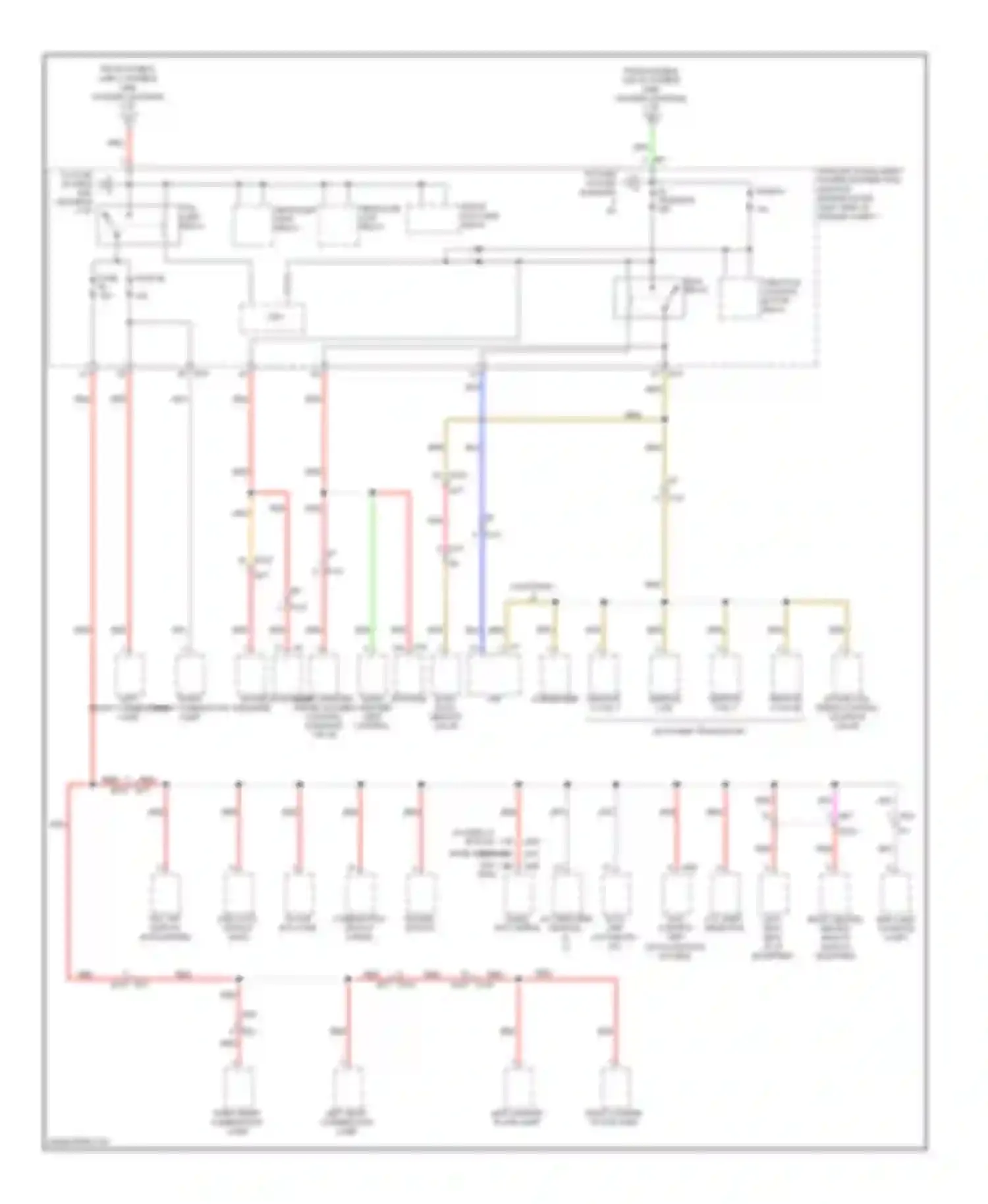 Rogue Nissan I facelift (2010-2013): Power distribution circuit (2 of 4)