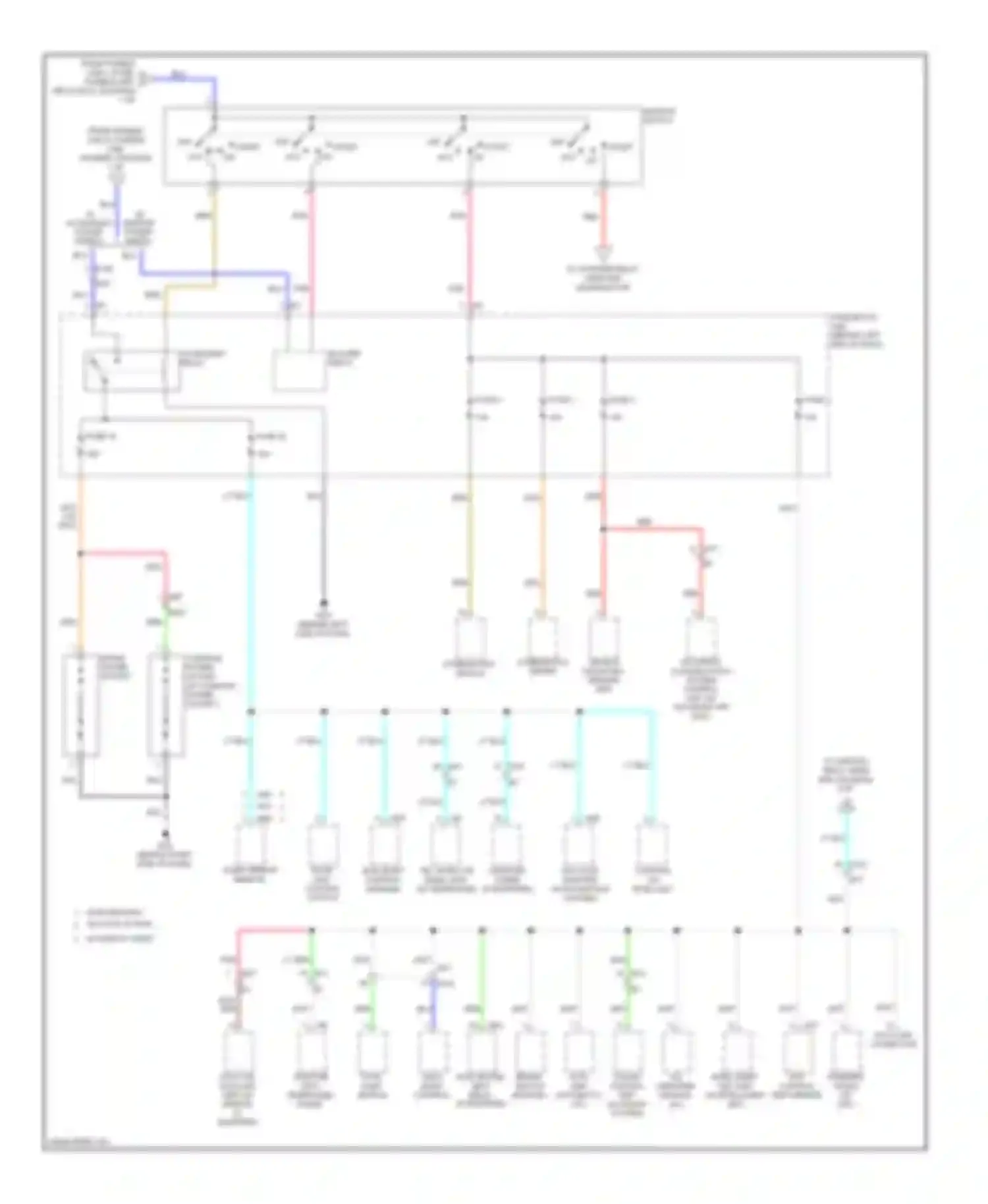 Rogue Nissan I facelift (2010-2013): Power distribution circuit (3 of 4)