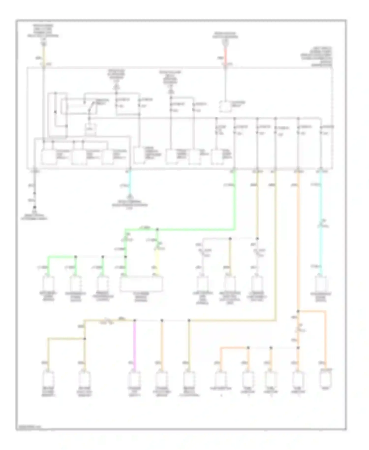Rogue Nissan I facelift (2010-2013): Power distribution circuit (4 of 4)