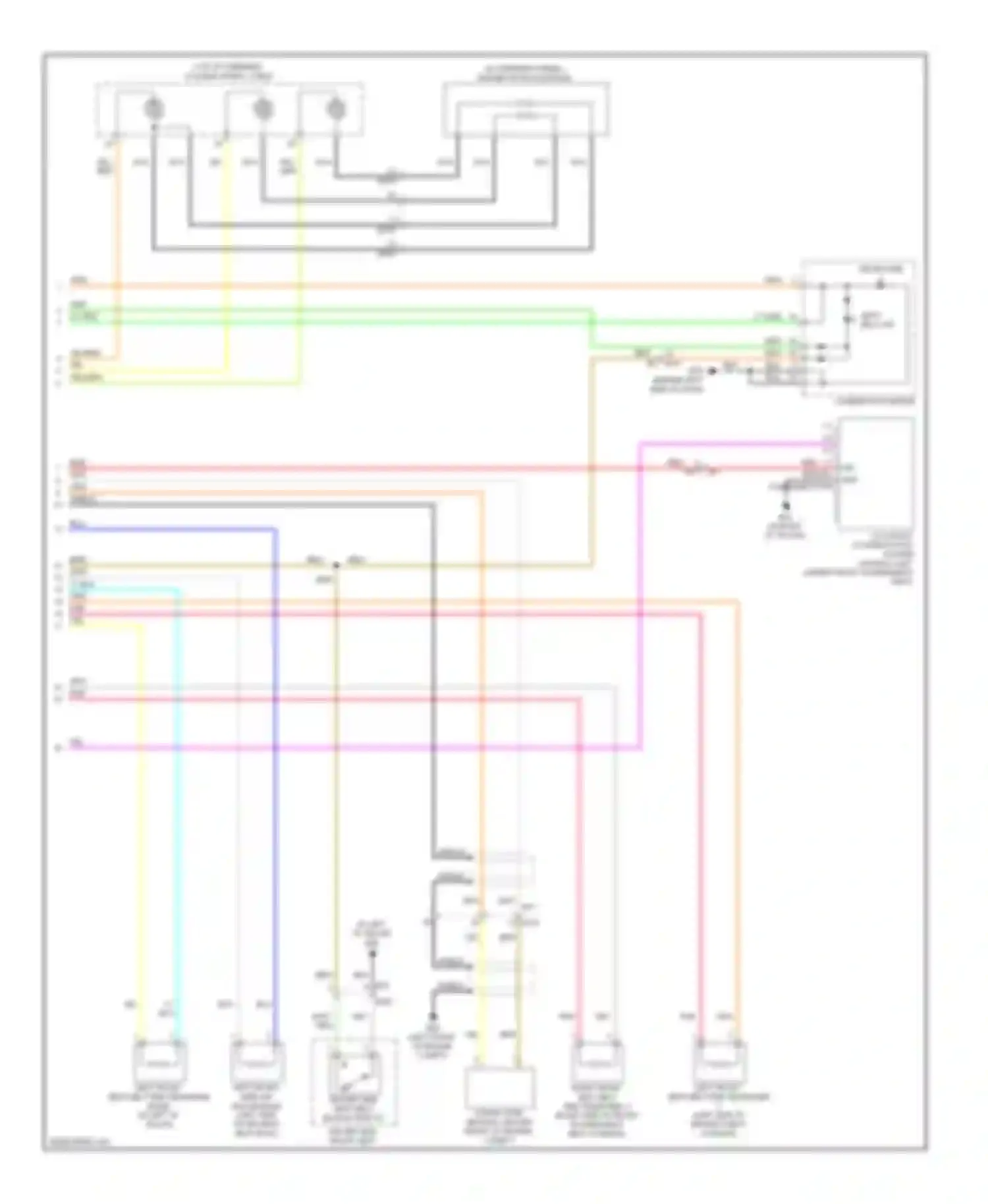 Rogue Nissan I facelift (2010-2013): Supplemental restraints circuit (2 of 2)