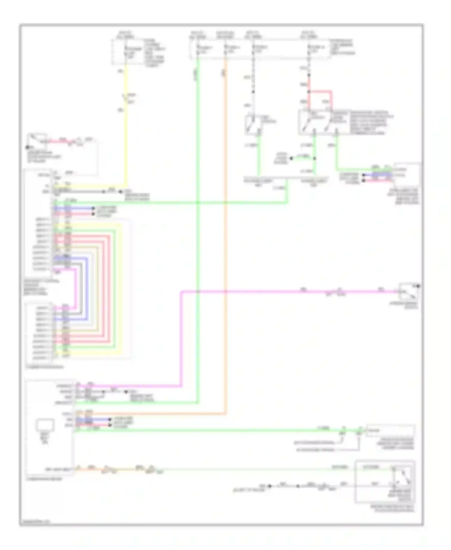 Rogue Nissan I facelift (2010-2013): Chime circuit