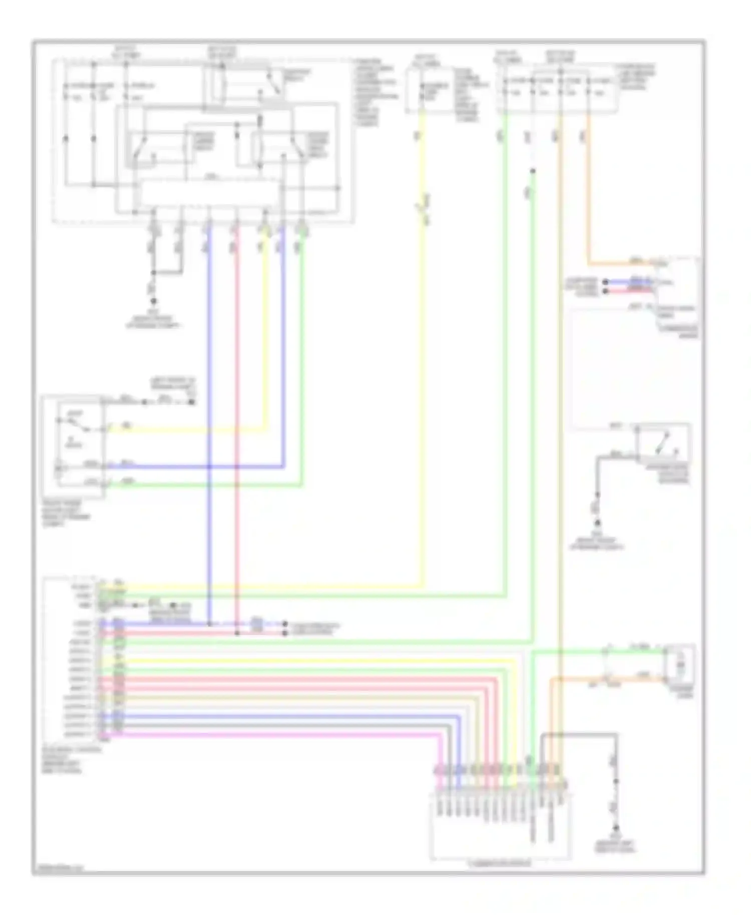 Rogue Nissan I facelift (2010-2013): Front wiper/washer circuit
