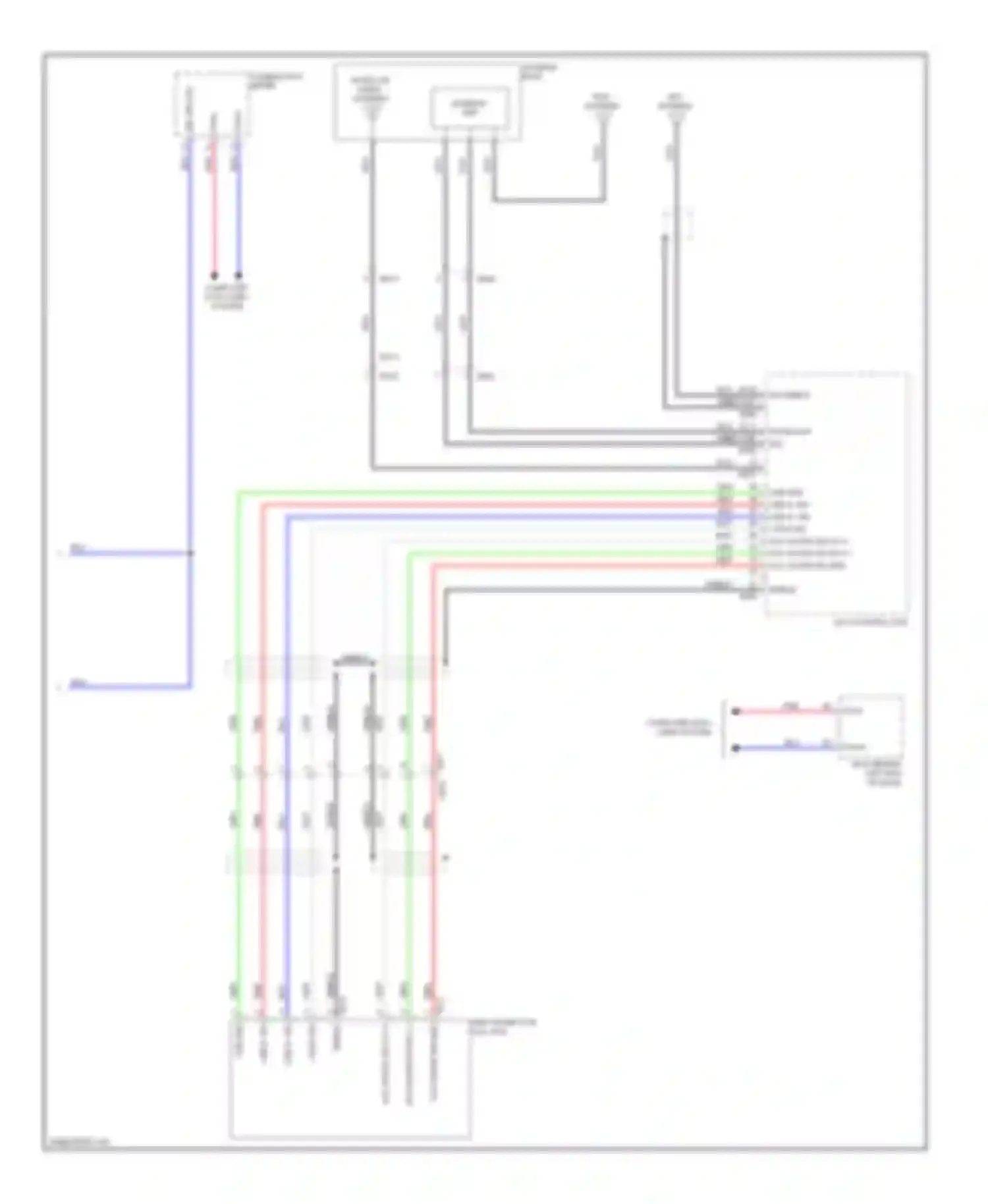 Wiring diagram antenna base for Nissan Rogue I facelift (2010-2013) (1 of 6)
