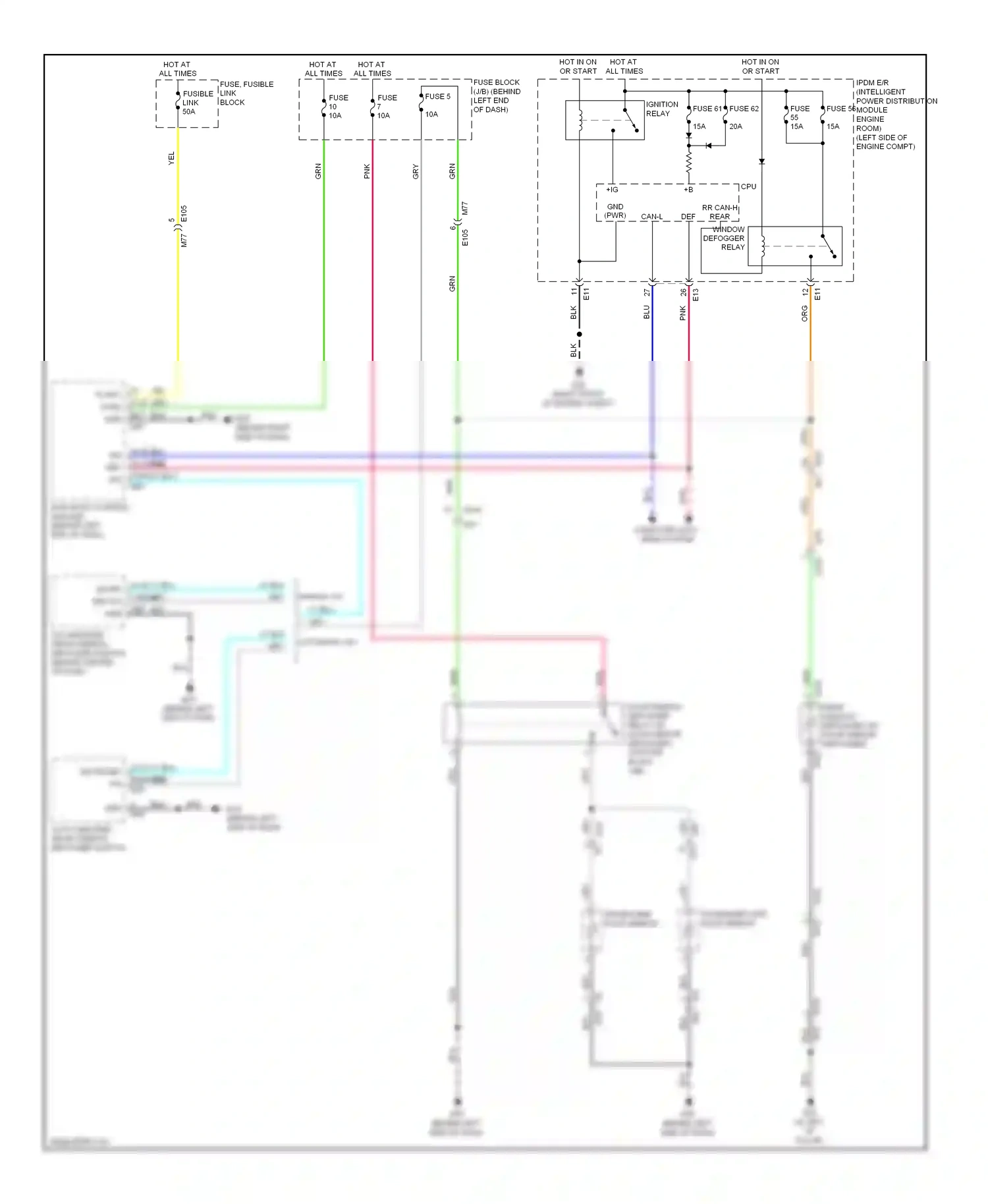 Wiring diagram blu for Nissan Rogue I facelift (2010-2013) (13 of 68)