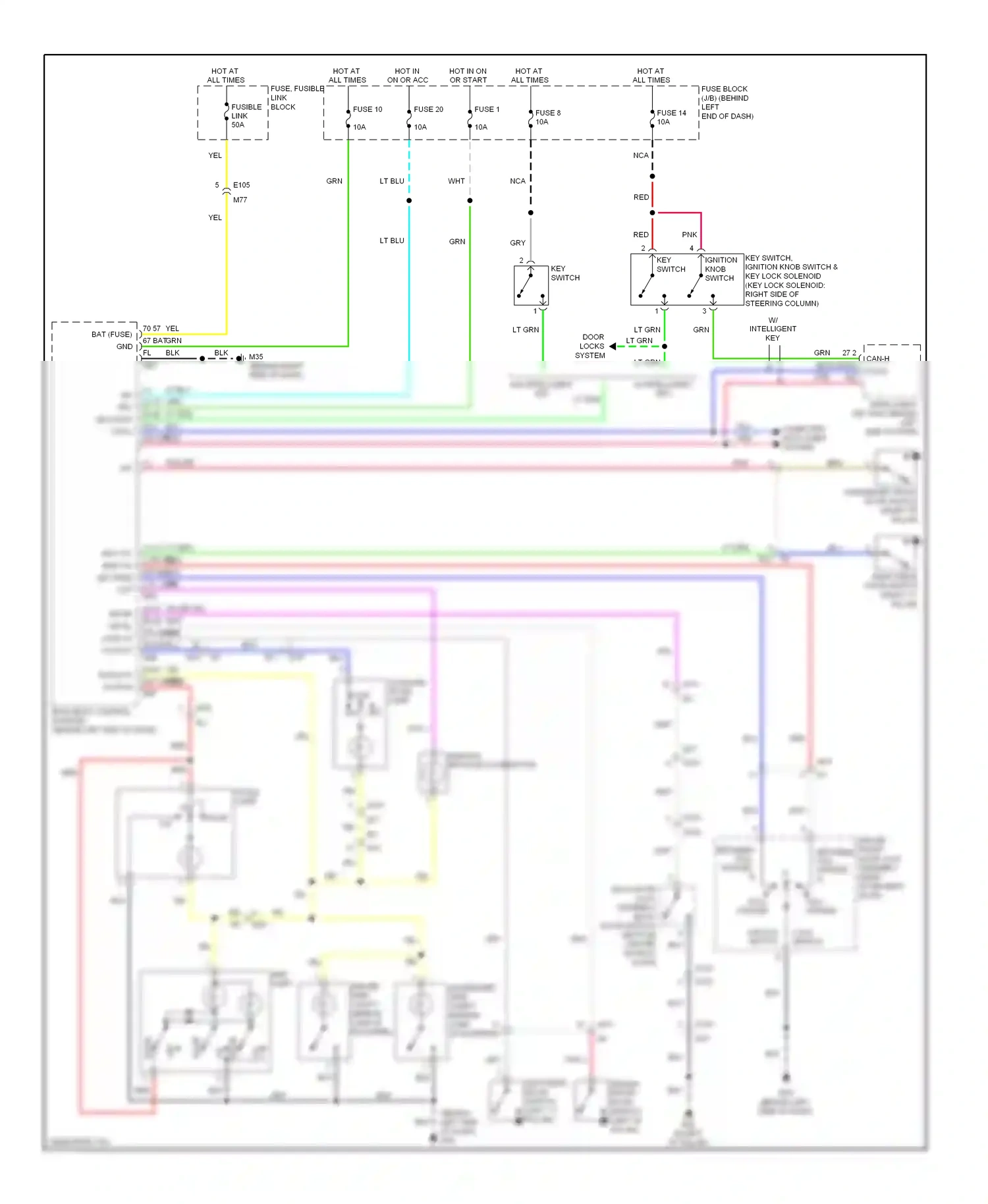 Wiring diagram blu for Nissan Rogue I facelift (2010-2013) (21 of 68)