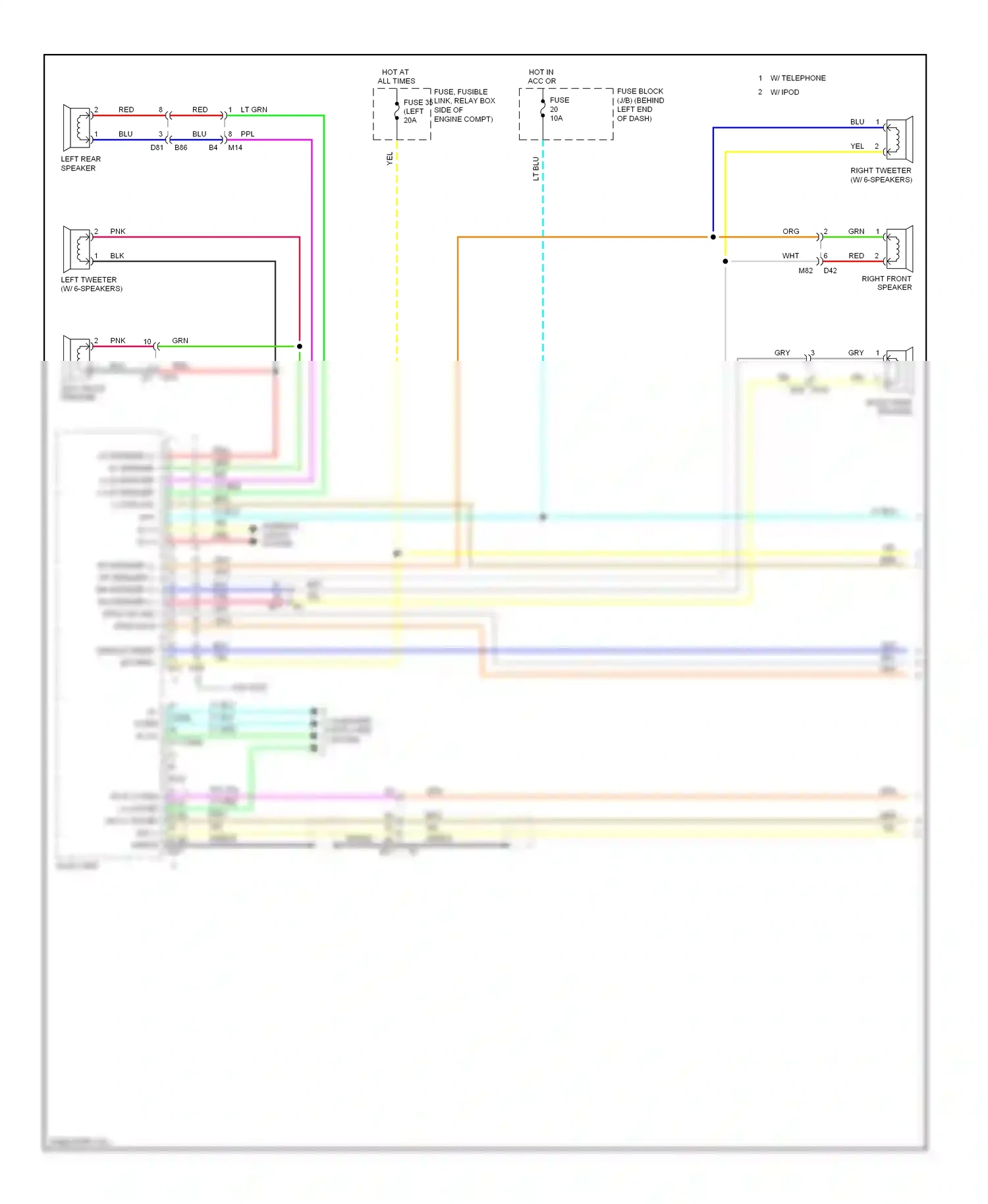 Wiring diagram blu for Nissan Rogue I facelift (2010-2013) (52 of 68)