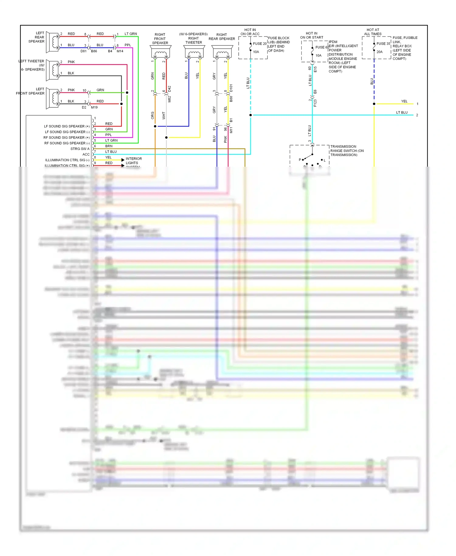 Wiring diagram blu for Nissan Rogue I facelift (2010-2013) (48 of 68)