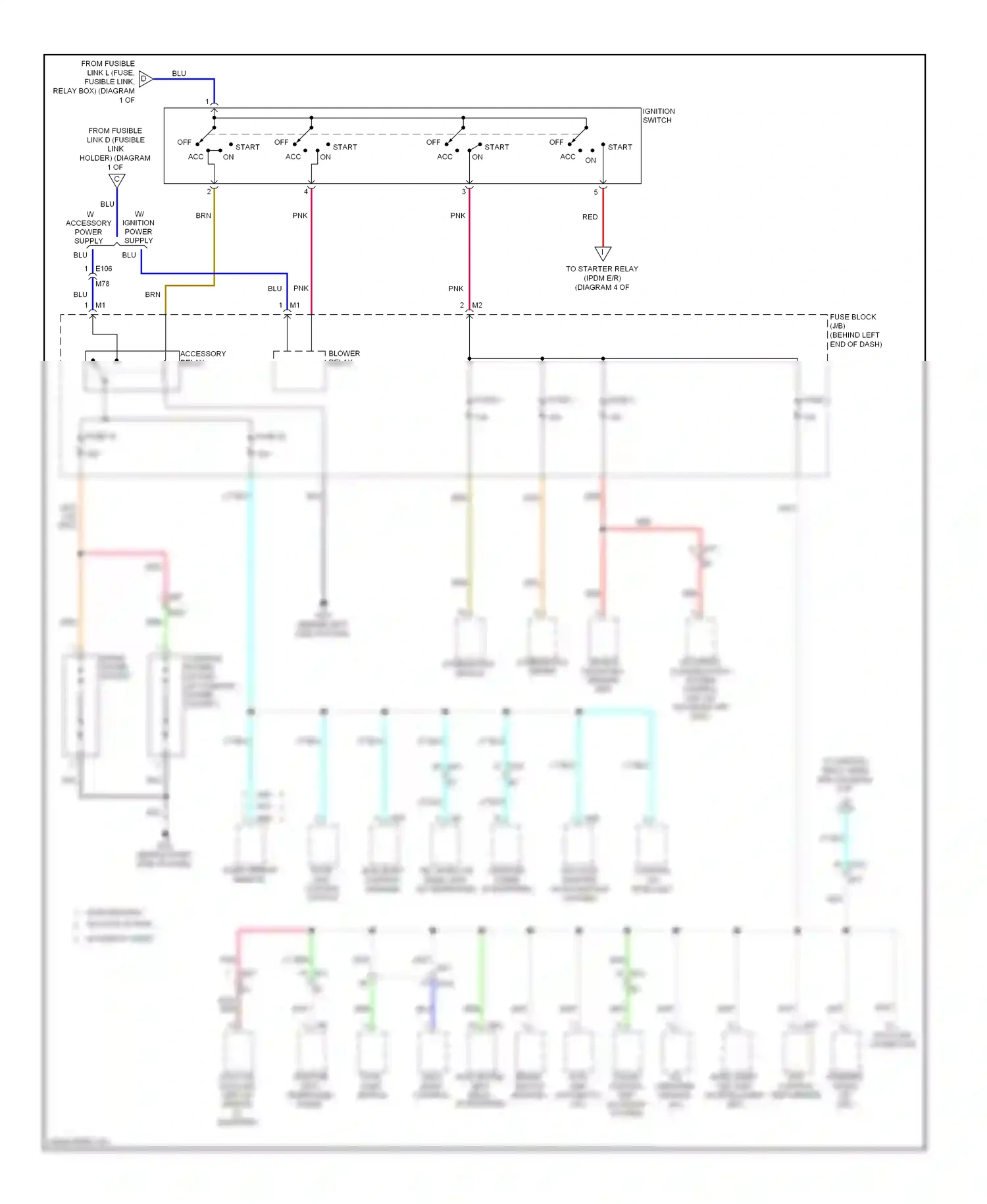Wiring diagram blu for Nissan Rogue I facelift (2010-2013) (35 of 68)