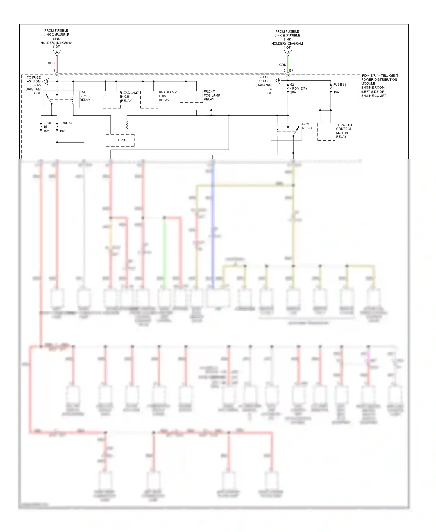 Wiring diagram blu for Nissan Rogue I facelift (2010-2013) (34 of 68)
