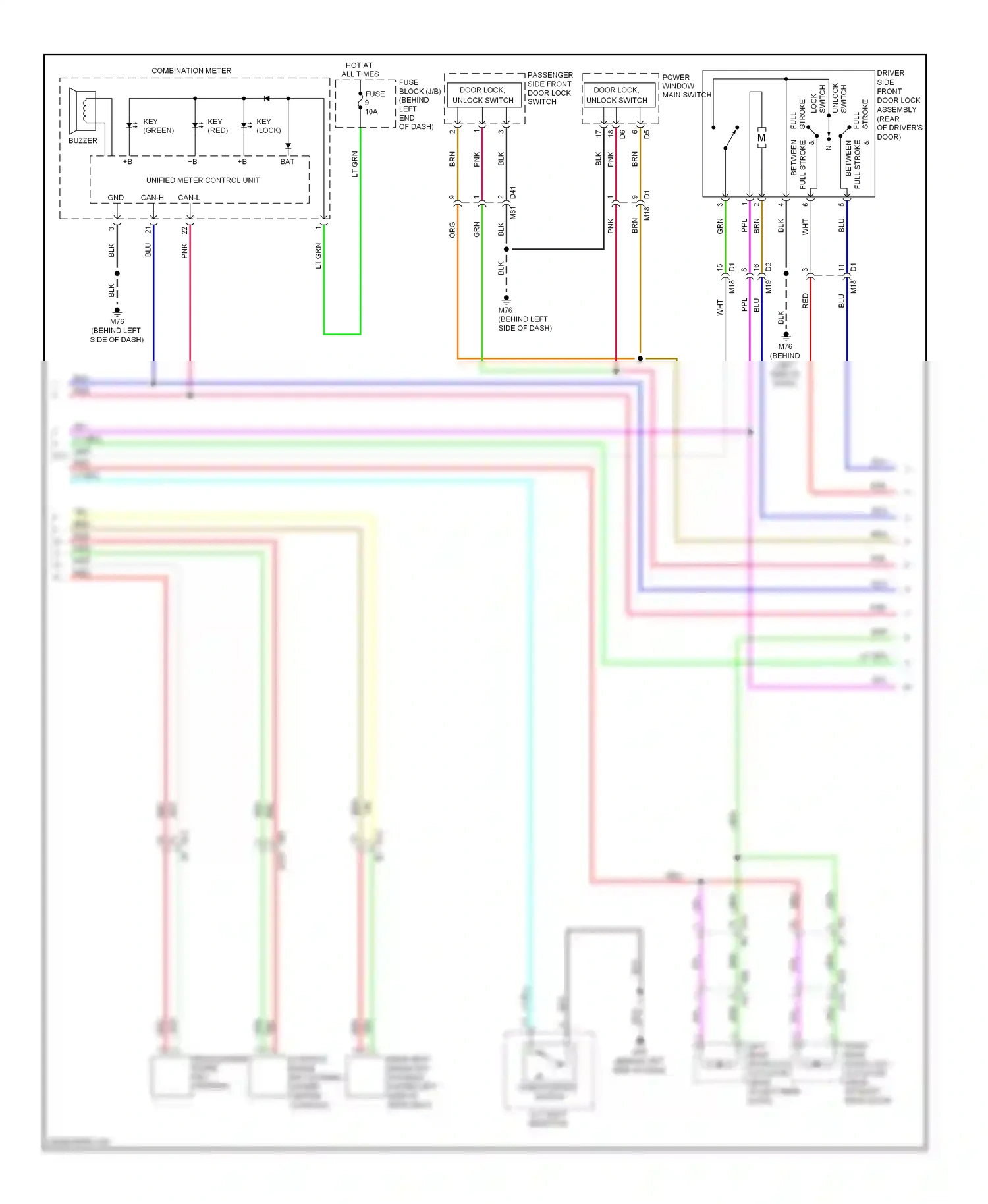 Wiring diagram blu for Nissan Rogue I facelift (2010-2013) (37 of 68)