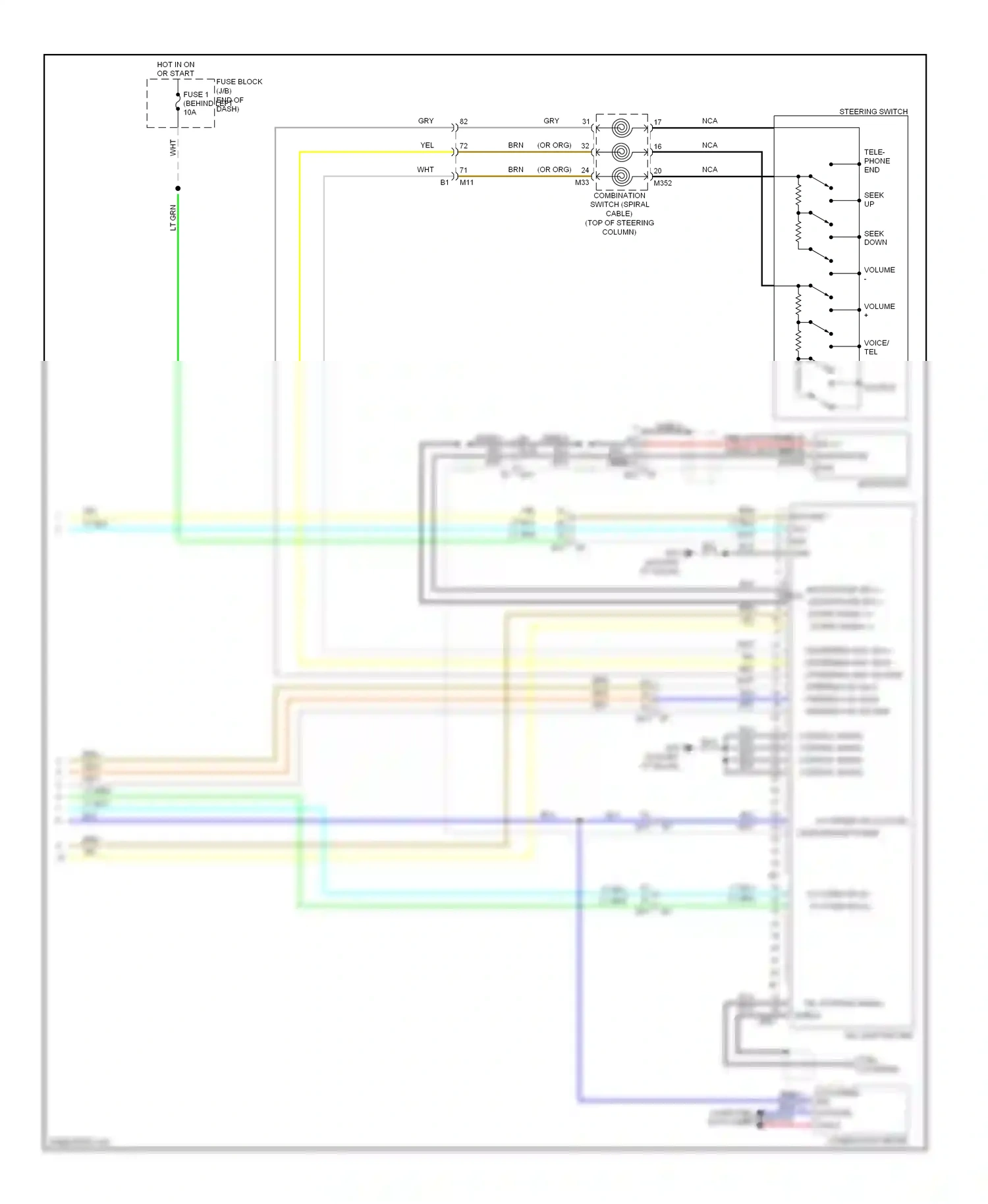 Wiring diagram blu for Nissan Rogue I facelift (2010-2013) (50 of 68)