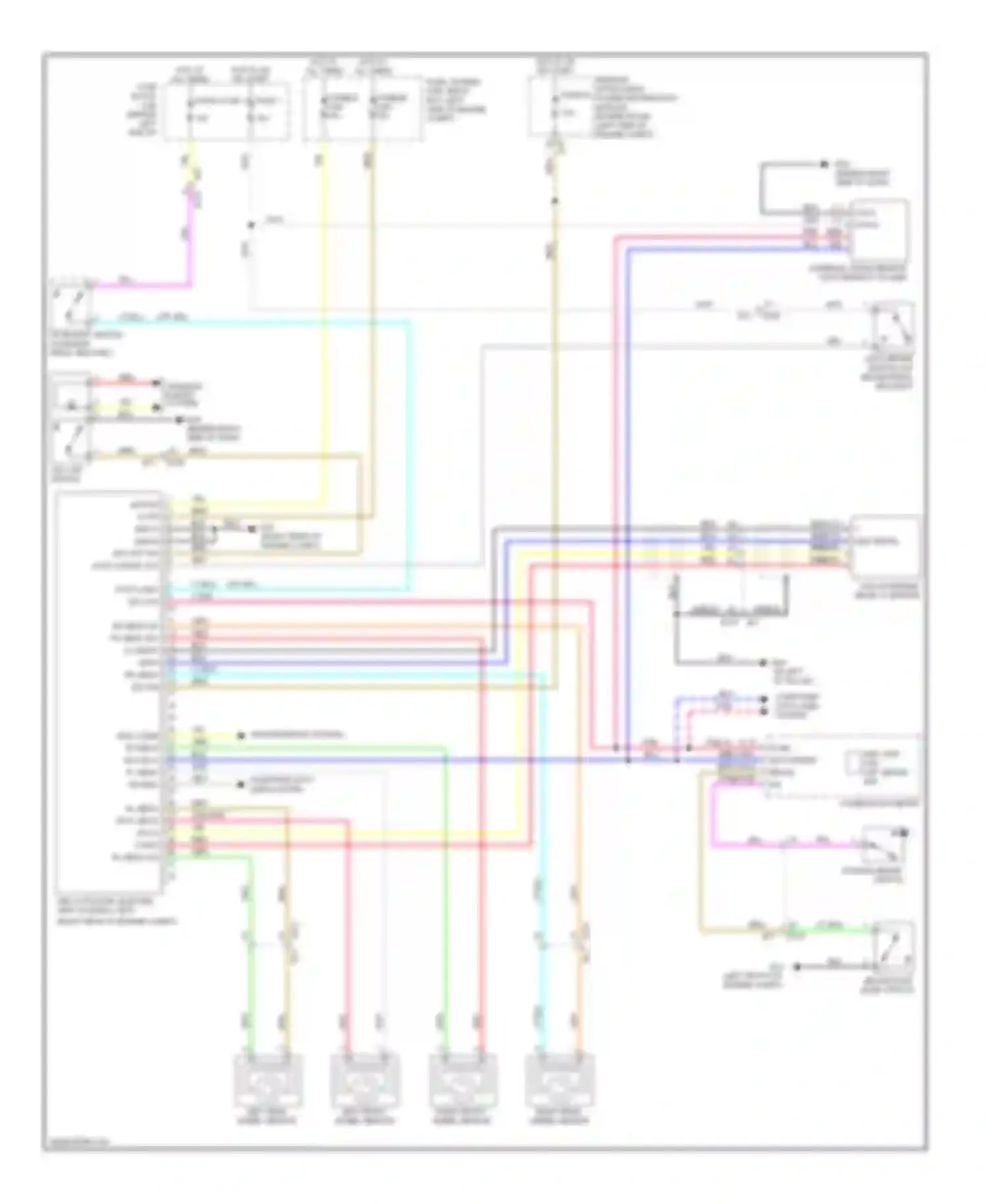 Wiring diagram combination meter for Nissan Rogue I facelift (2010-2013) (2 of 28)