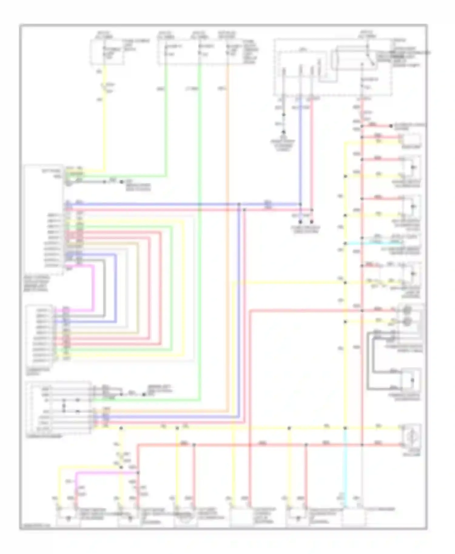 Wiring diagram combination switch for Nissan Rogue I facelift (2010-2013) (1 of 9)