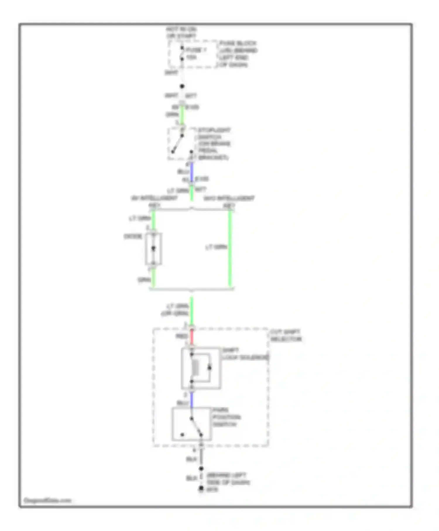 Wiring diagram cvt shift selector for Nissan Rogue I facelift (2010-2013) (4 of 4)