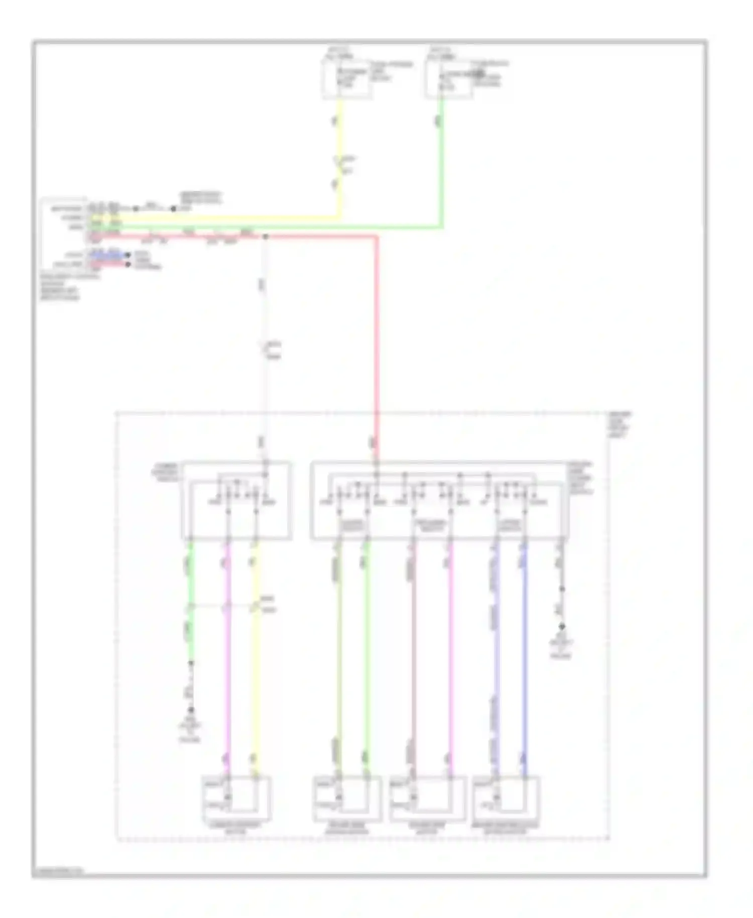Wiring diagram driver side front seat for Nissan Rogue I facelift (2010-2013) (2 of 2)