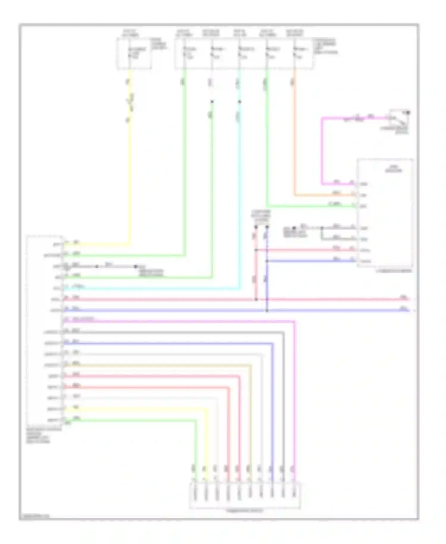 Wiring diagram end of dash) for Nissan Rogue I facelift (2010-2013) (4 of 5)