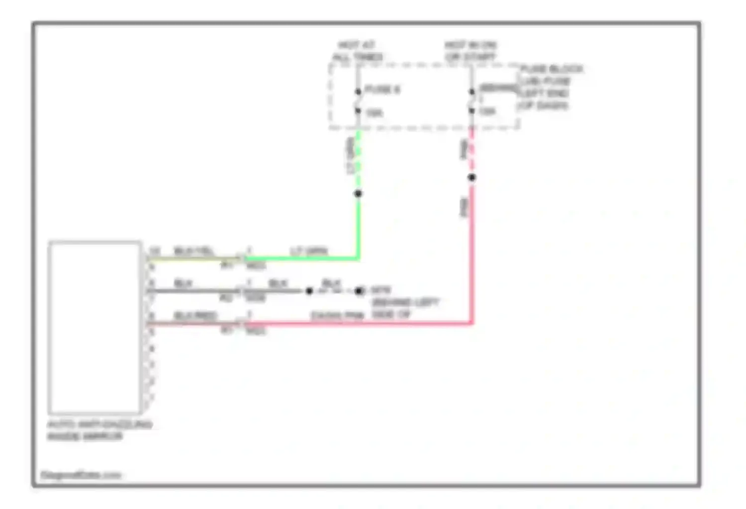 Wiring diagram fuse 8 for Nissan Rogue I facelift (2010-2013) (1 of 9)