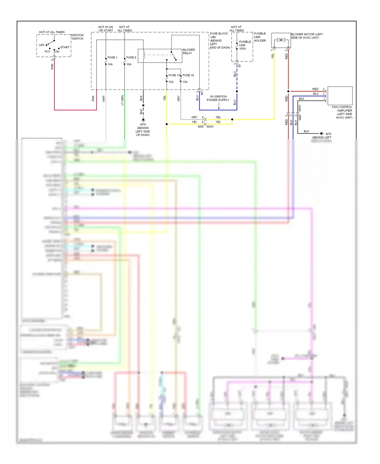Wiring diagram interior lights systems for Nissan Rogue I facelift (2010-2013) (1 of 1)