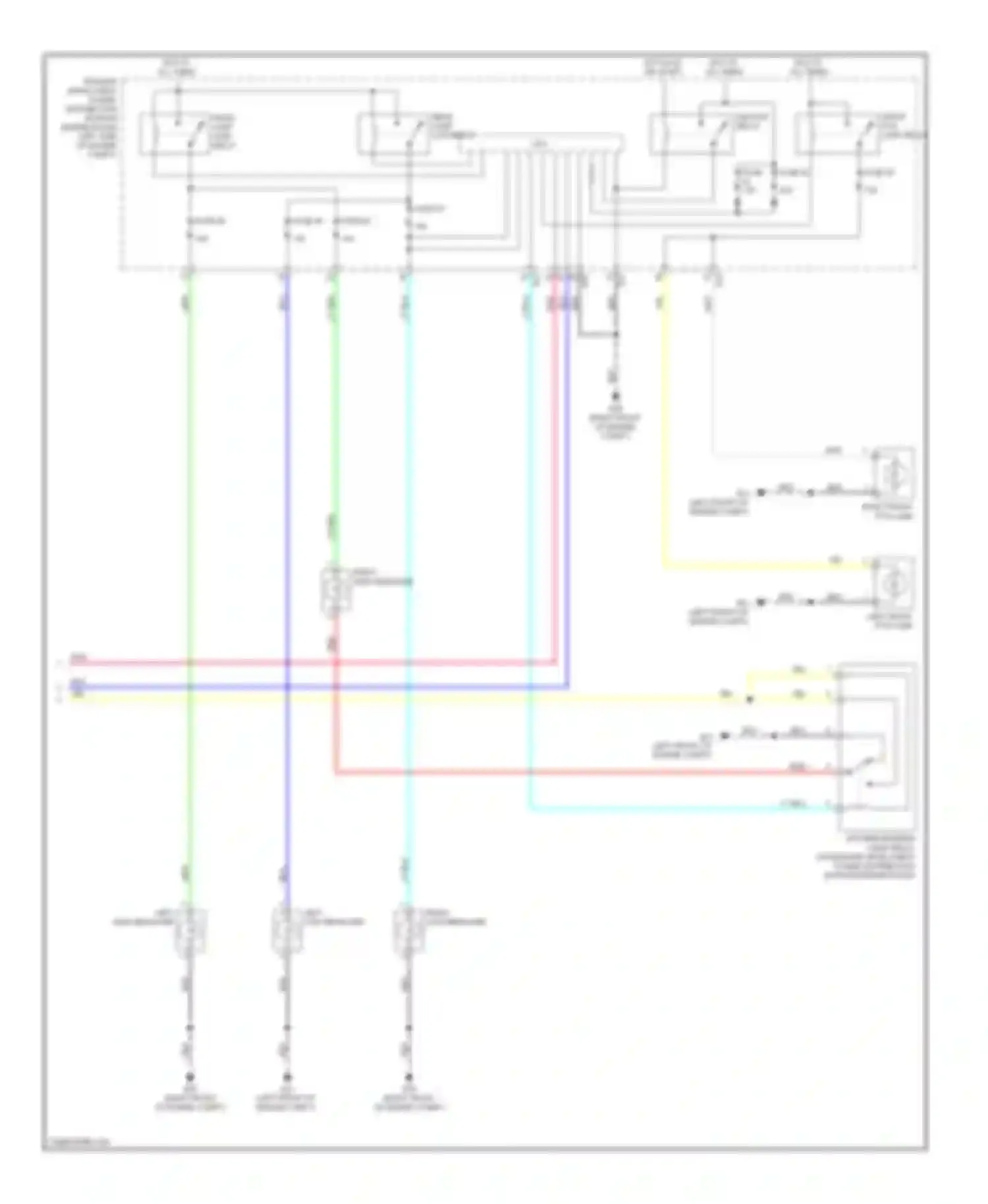 Wiring diagram left high headlamp for Nissan Rogue I facelift (2010-2013) (1 of 1)