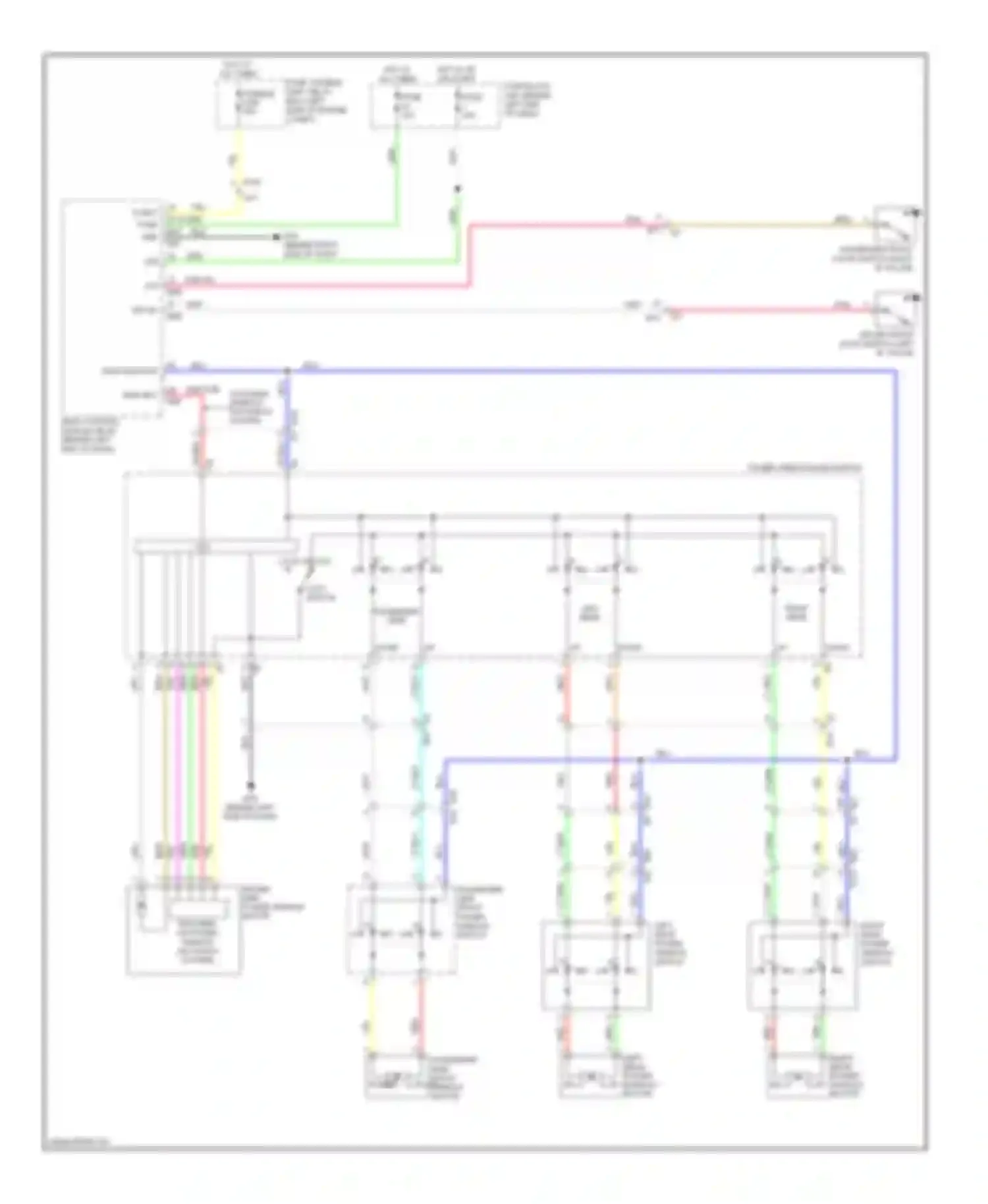 Wiring diagram lock switch for Nissan Rogue I facelift (2010-2013) (2 of 2)
