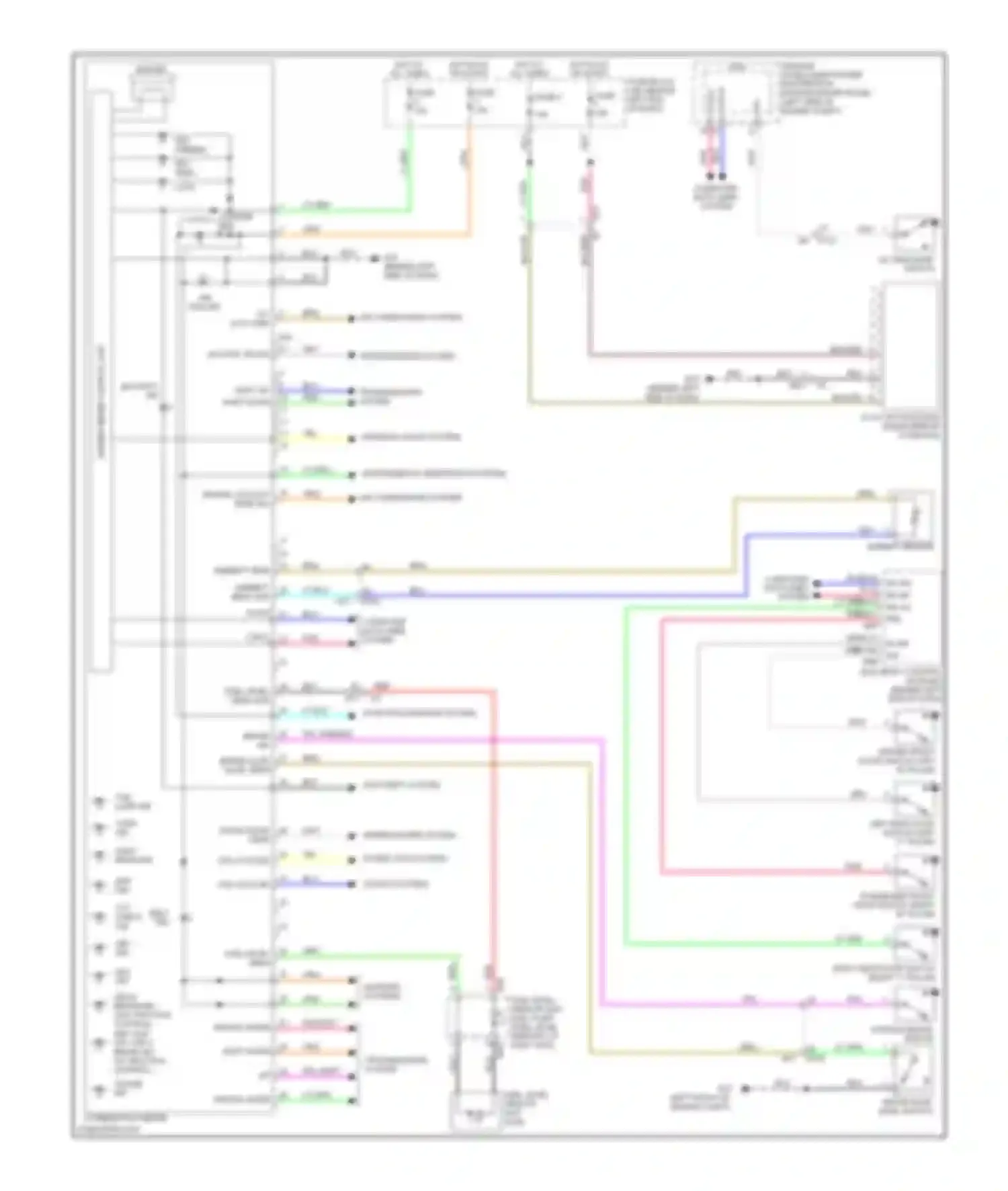 Wiring diagram power tops system for Nissan Rogue I facelift (2010-2013) (1 of 1)