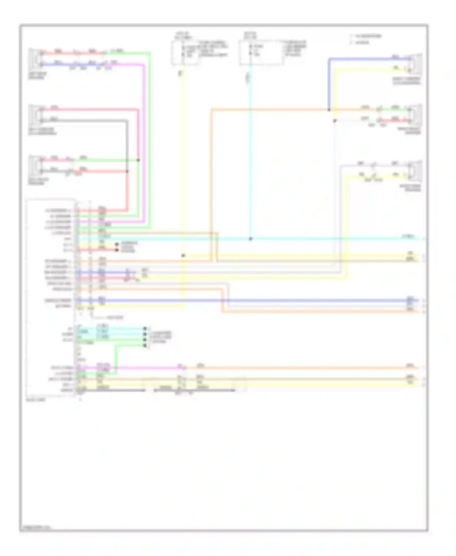 Wiring diagram right front speaker for Nissan Rogue I facelift (2010-2013) (4 of 6)